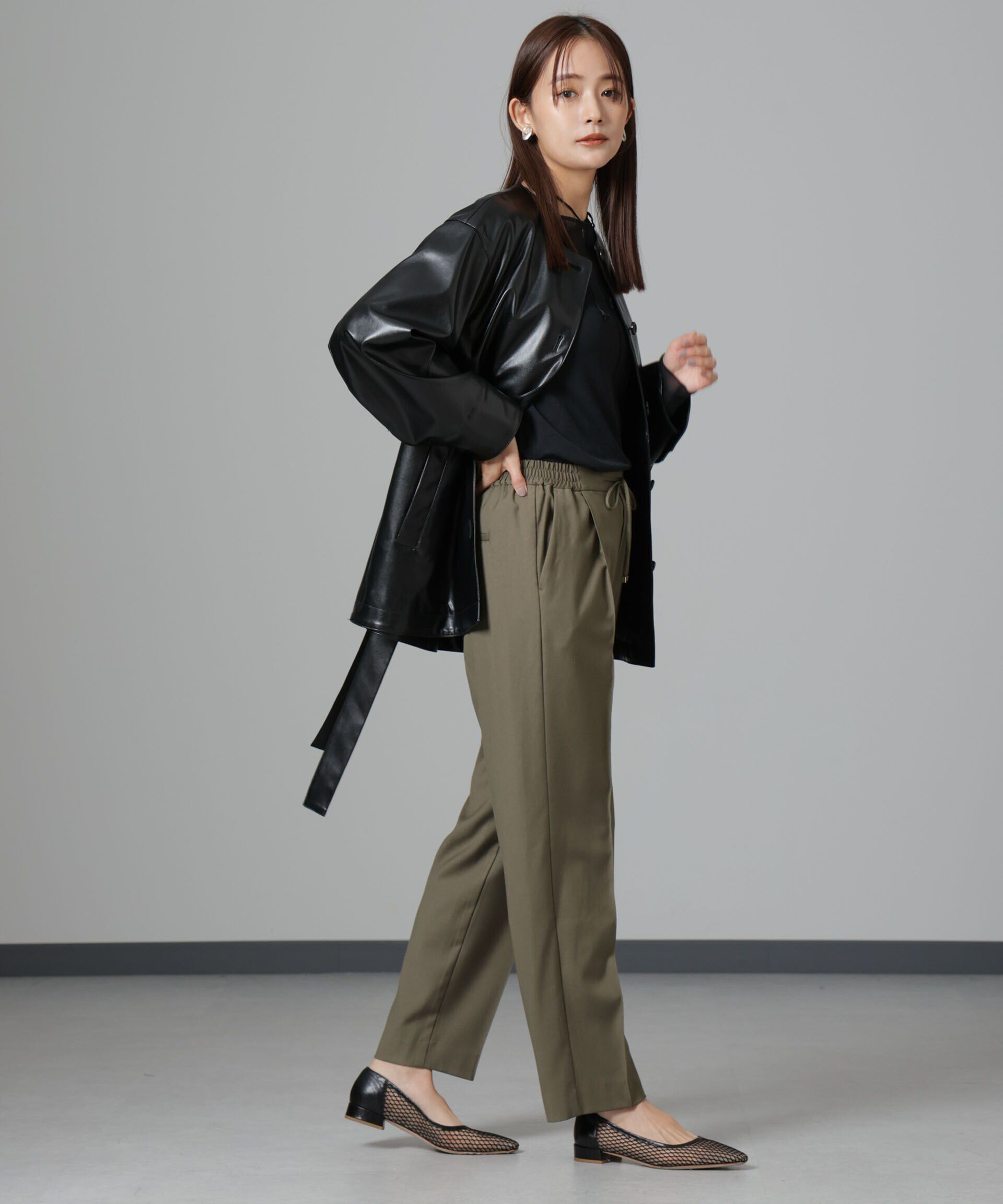 nano･universe「ウラキモウ ピンタックイージーテーパードパンツ」|チノ|