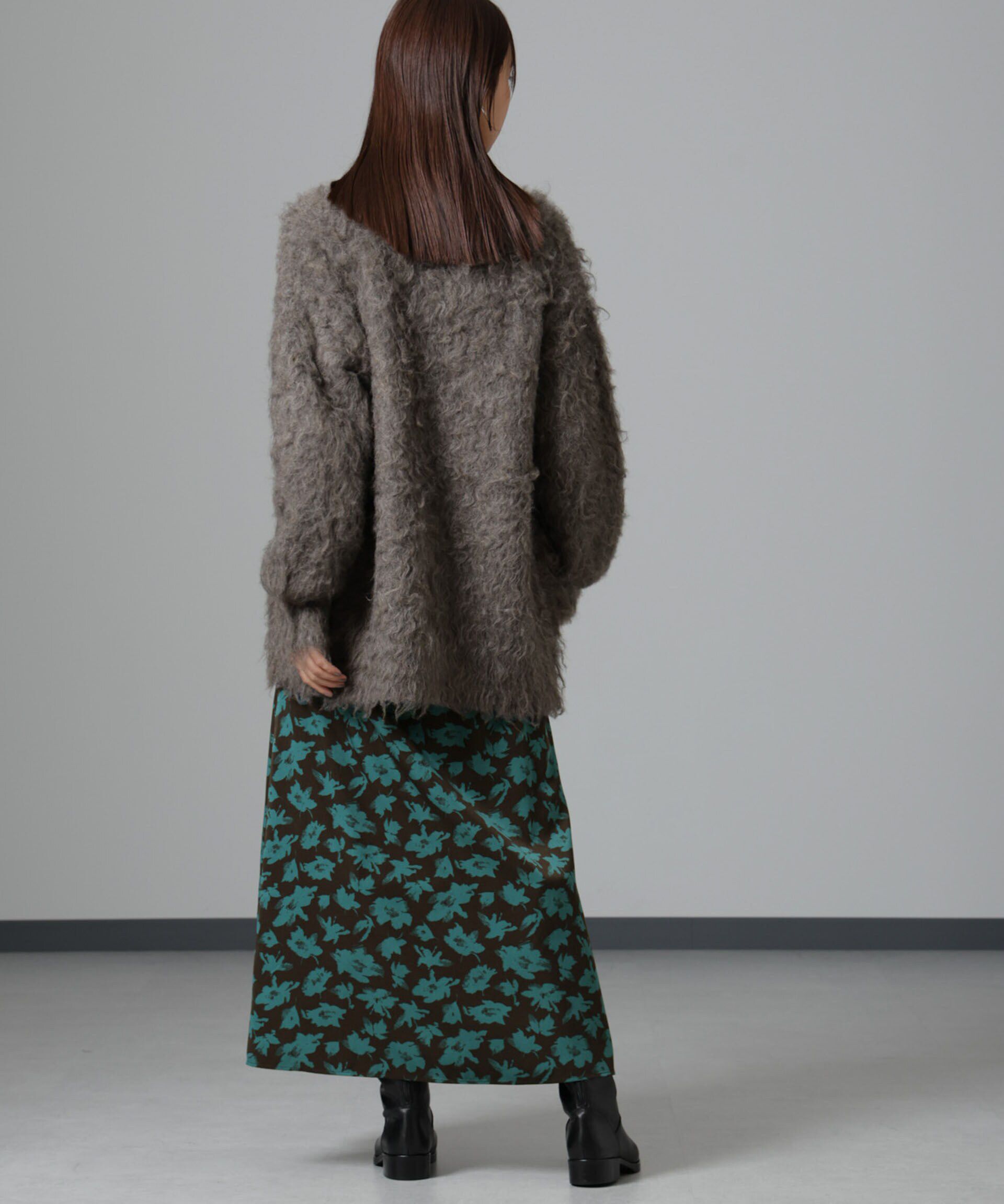 nano･universe「フラワープリントマキシスカート」|スカート|