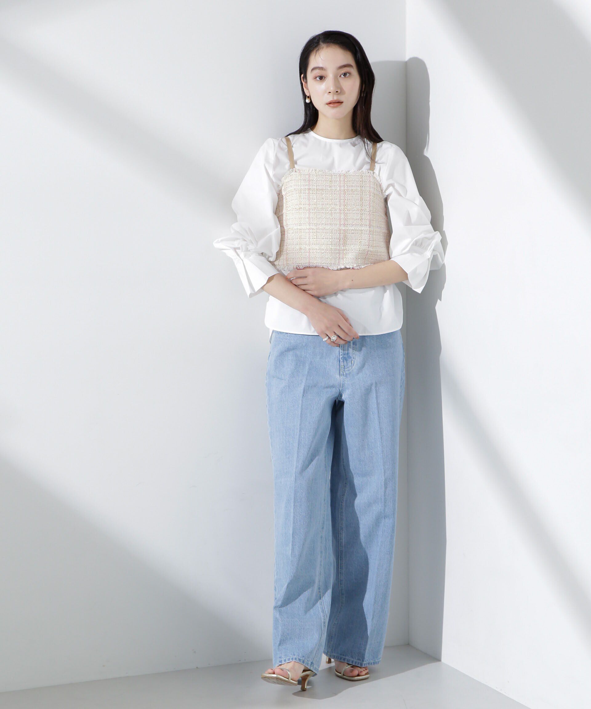 nano･universe「ツィードショートビスチェ」|シャツ・ブラウス|