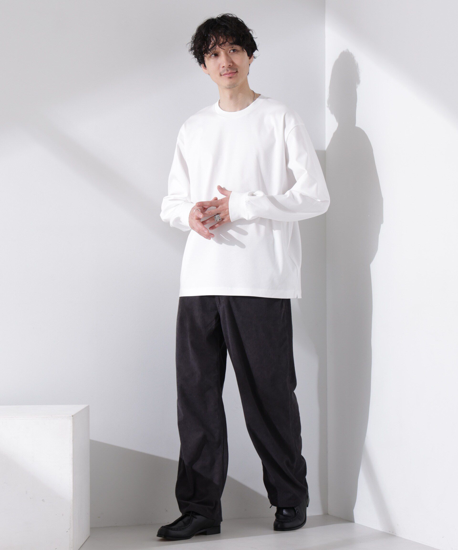 nano･universe「アンチスメル BIG クルーネックTシャツ 長袖」|Tシャツ・カットソー|