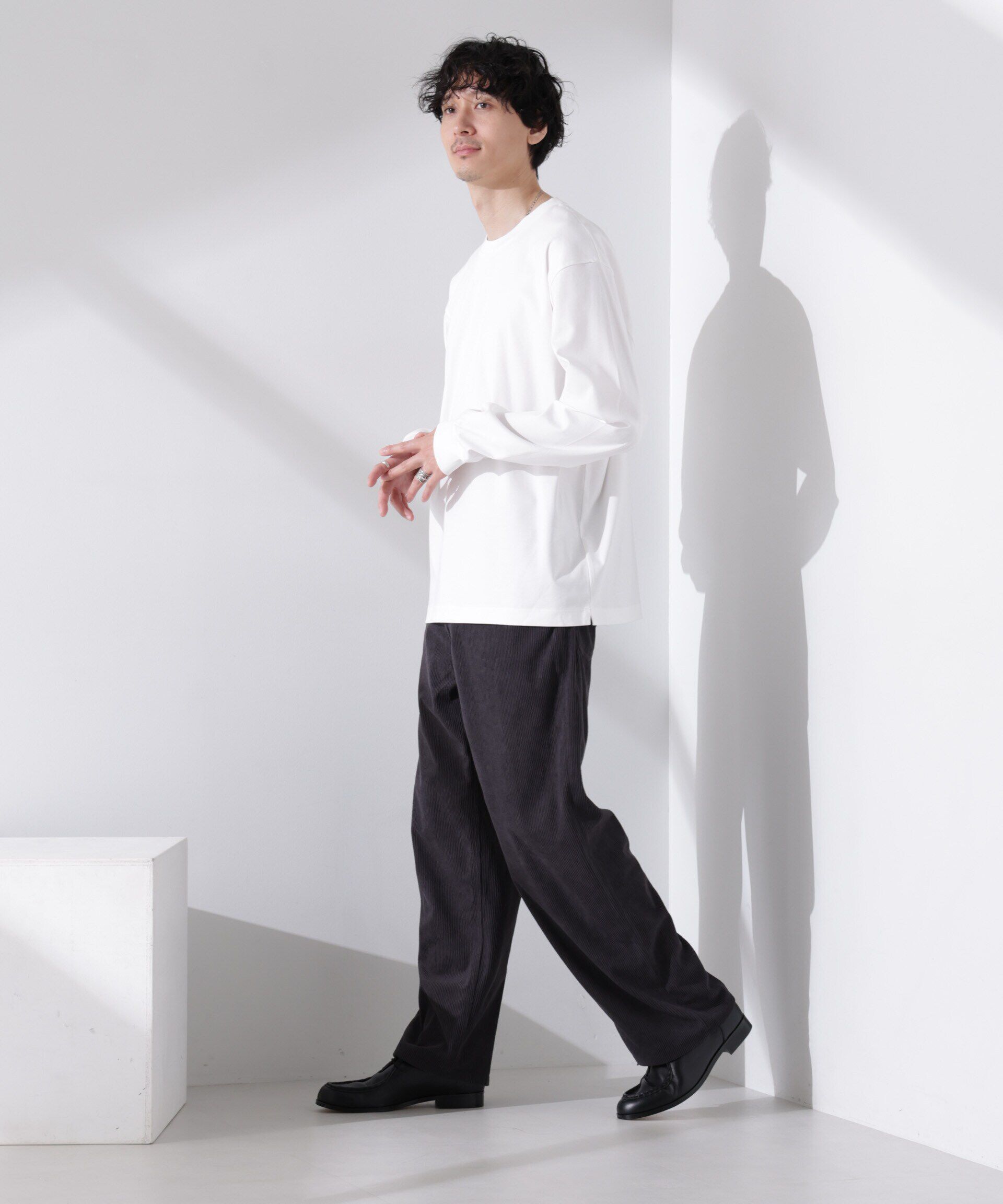 nano･universe「アンチスメル BIG クルーネックTシャツ 長袖」|Tシャツ・カットソー|