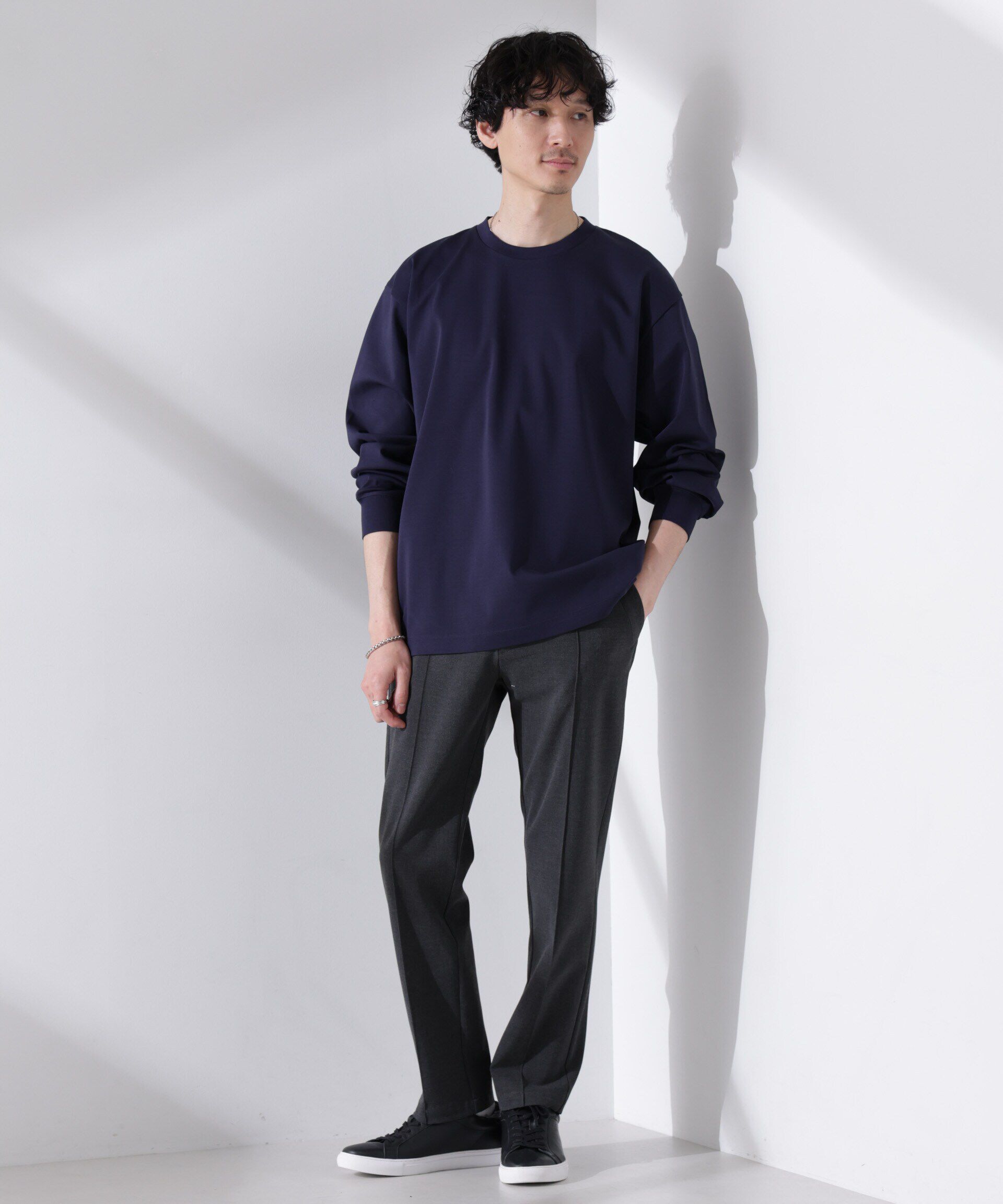 nano･universe「アンチスメル BIG クルーネックTシャツ 長袖」|Tシャツ・カットソー|