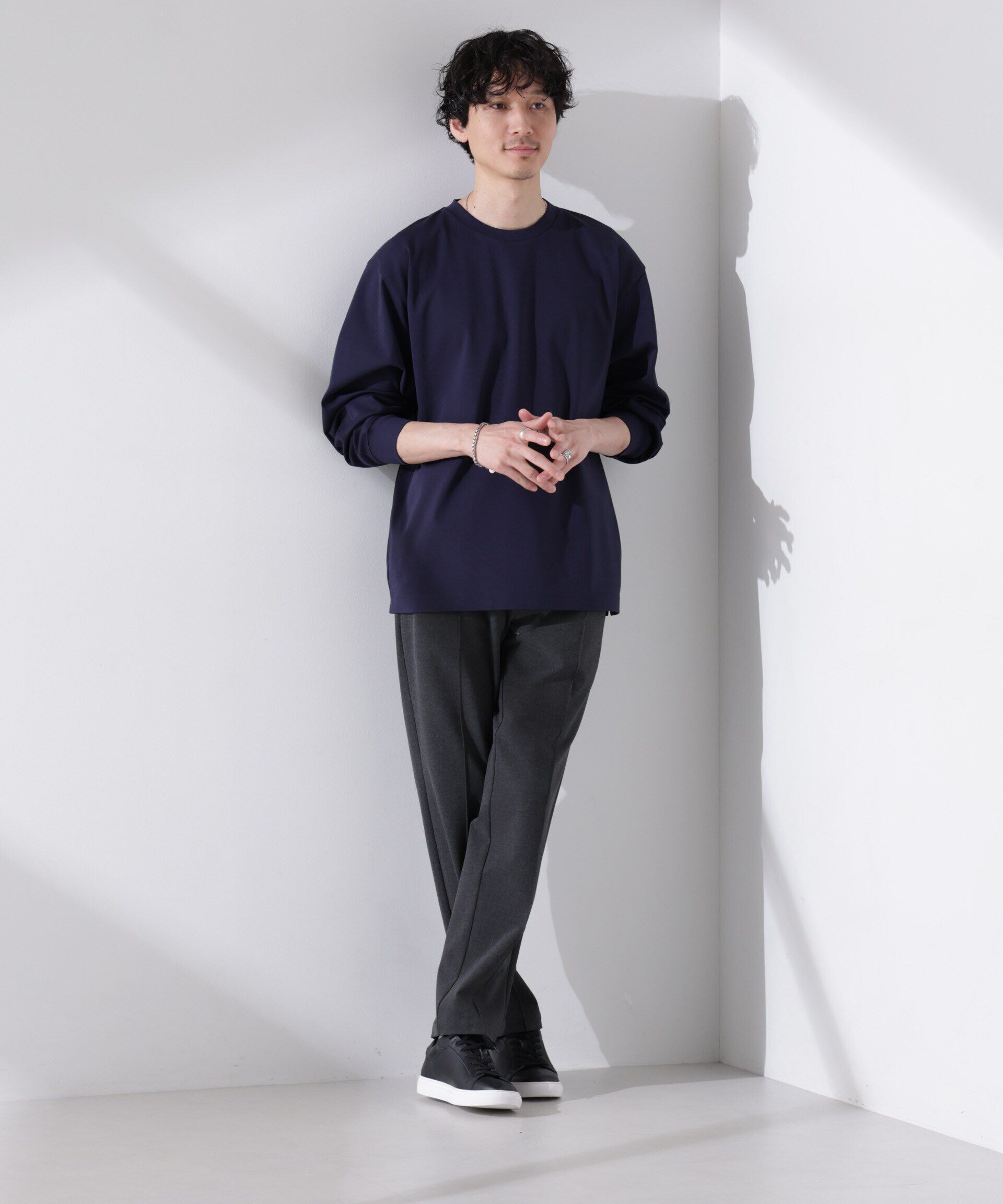 nano･universe「アンチスメル BIG クルーネックTシャツ 長袖」|Tシャツ・カットソー|