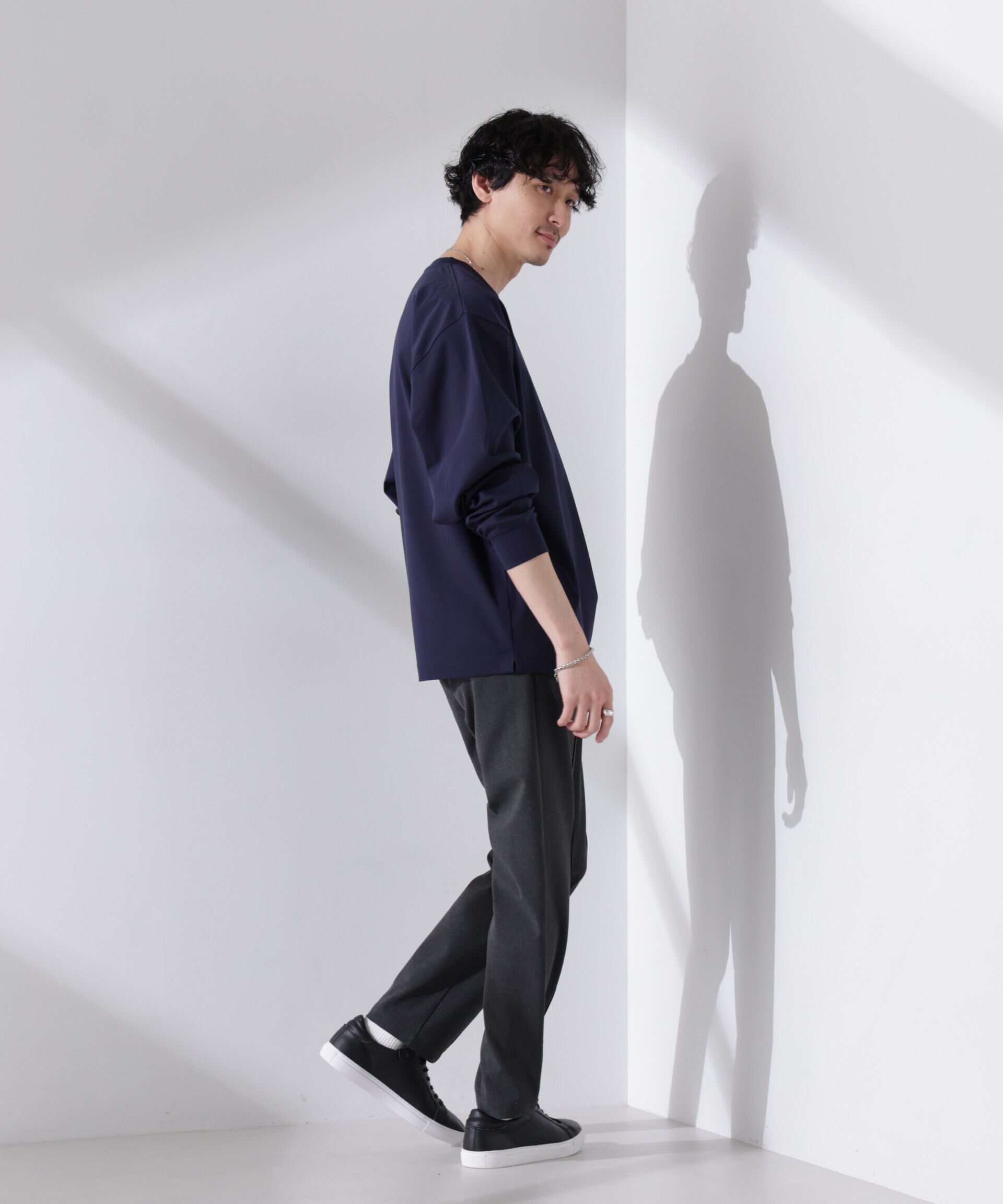 nano･universe「アンチスメル BIG クルーネックTシャツ 長袖」|Tシャツ・カットソー|