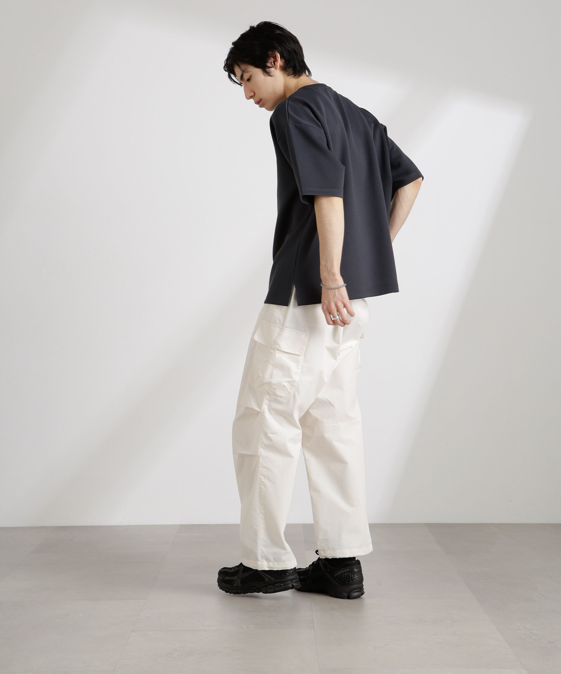 nano･universe「ワイドダンボールTシャツ 半袖」|Tシャツ・カットソー|