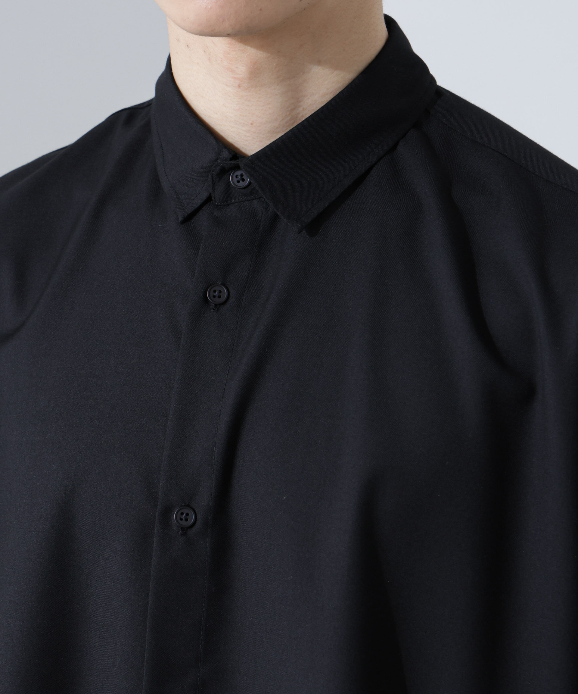 nano･universe「ビッグドレープシャツ 半袖」|シャツ・ブラウス|