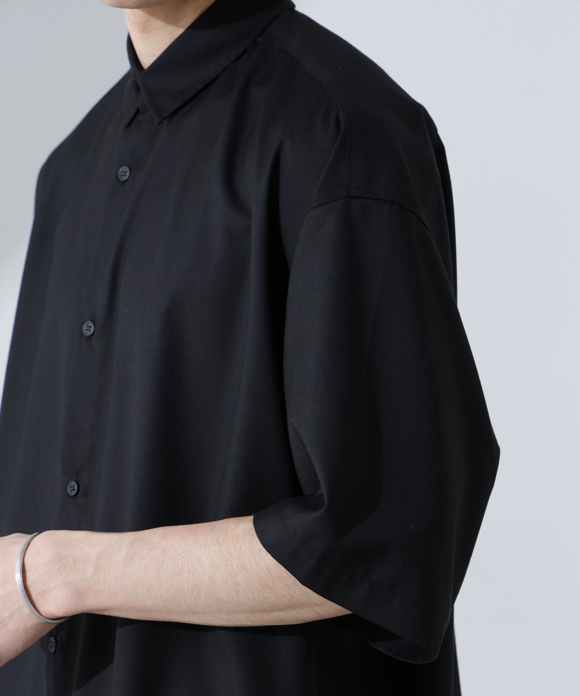 nano･universe「ビッグドレープシャツ 半袖」|シャツ・ブラウス|