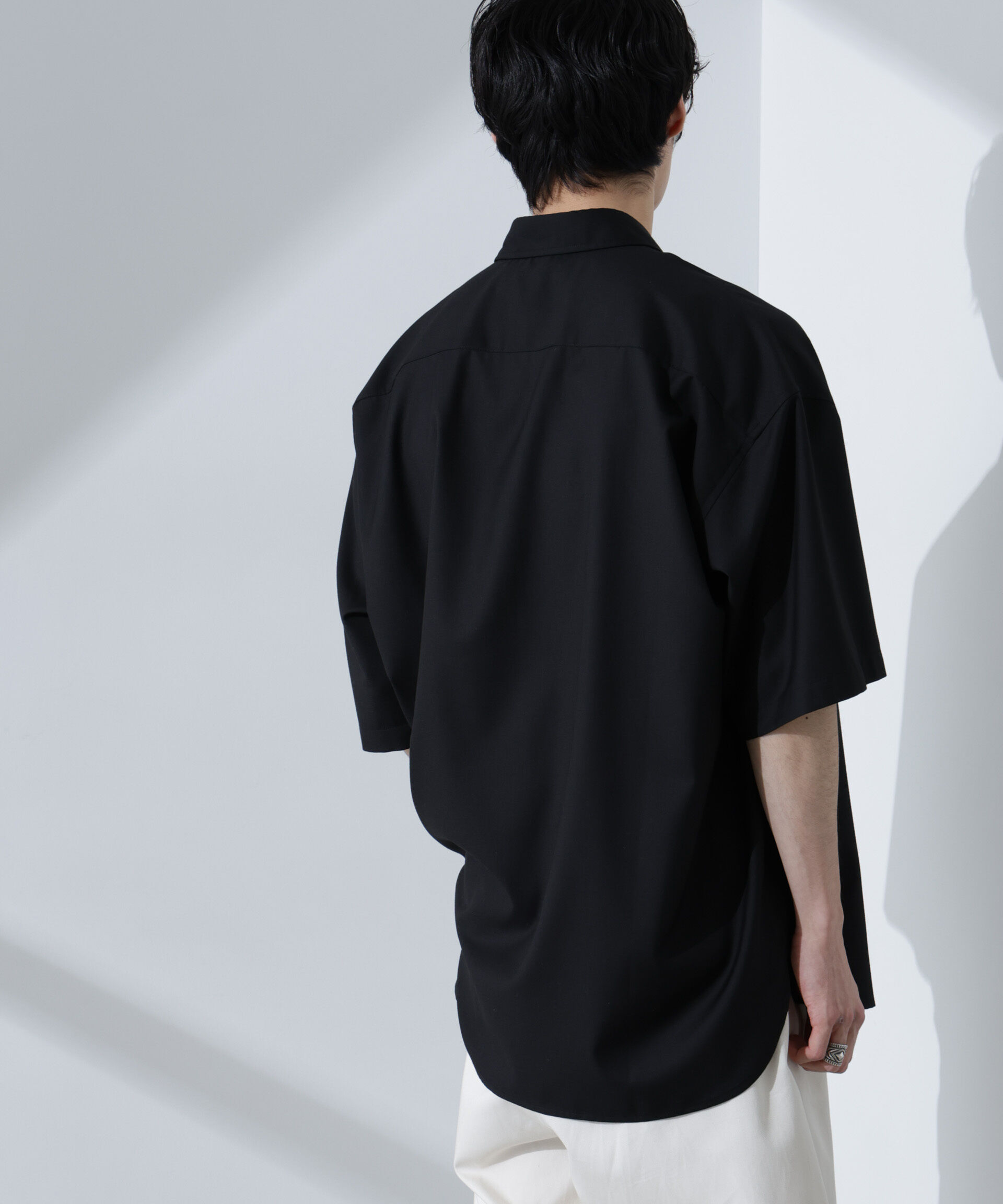 nano･universe「ビッグドレープシャツ 半袖」|シャツ・ブラウス|