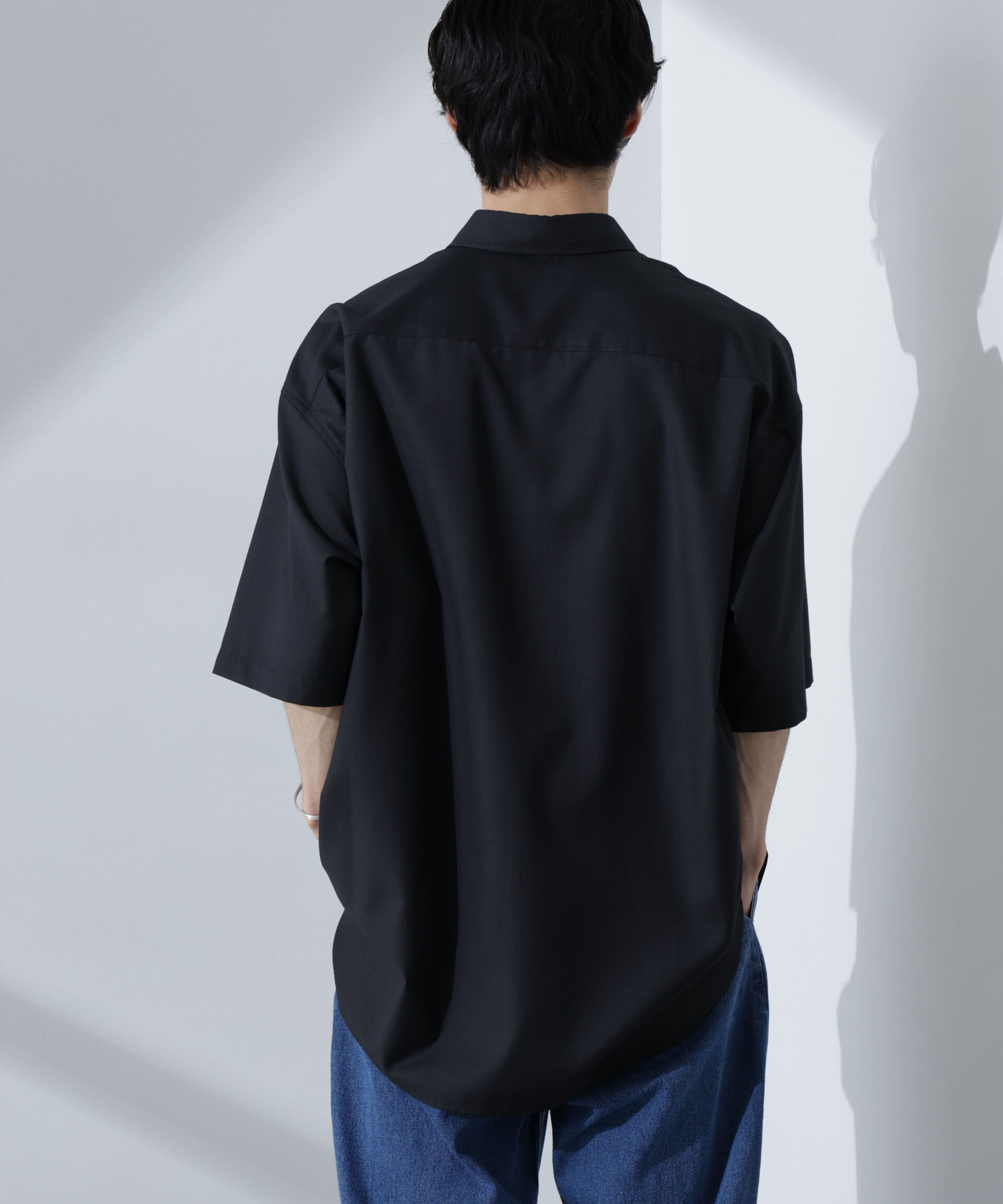 nano･universe「ビッグドレープシャツ 半袖」|シャツ・ブラウス|