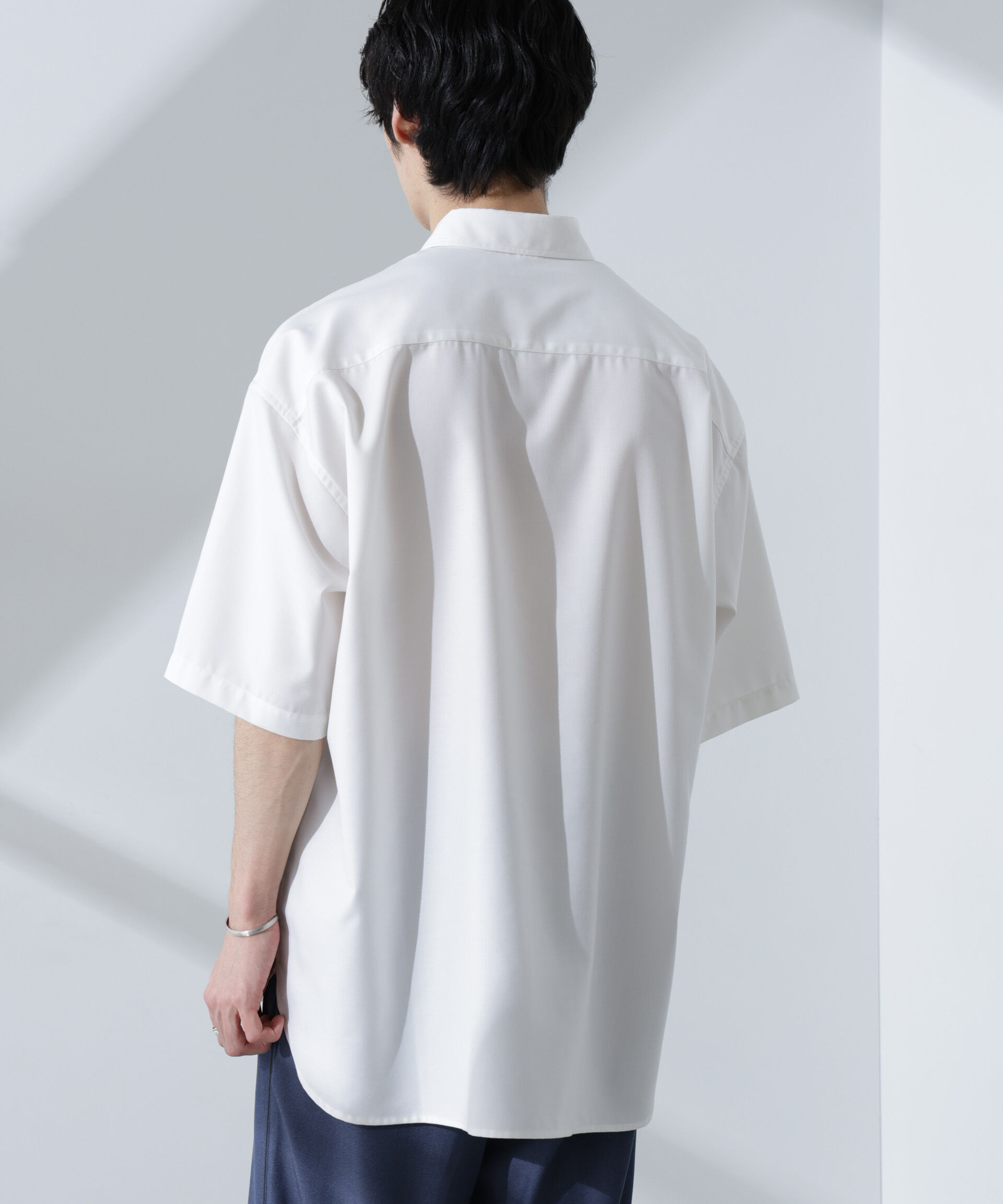 nano･universe「ビッグドレープシャツ 半袖」|シャツ・ブラウス|