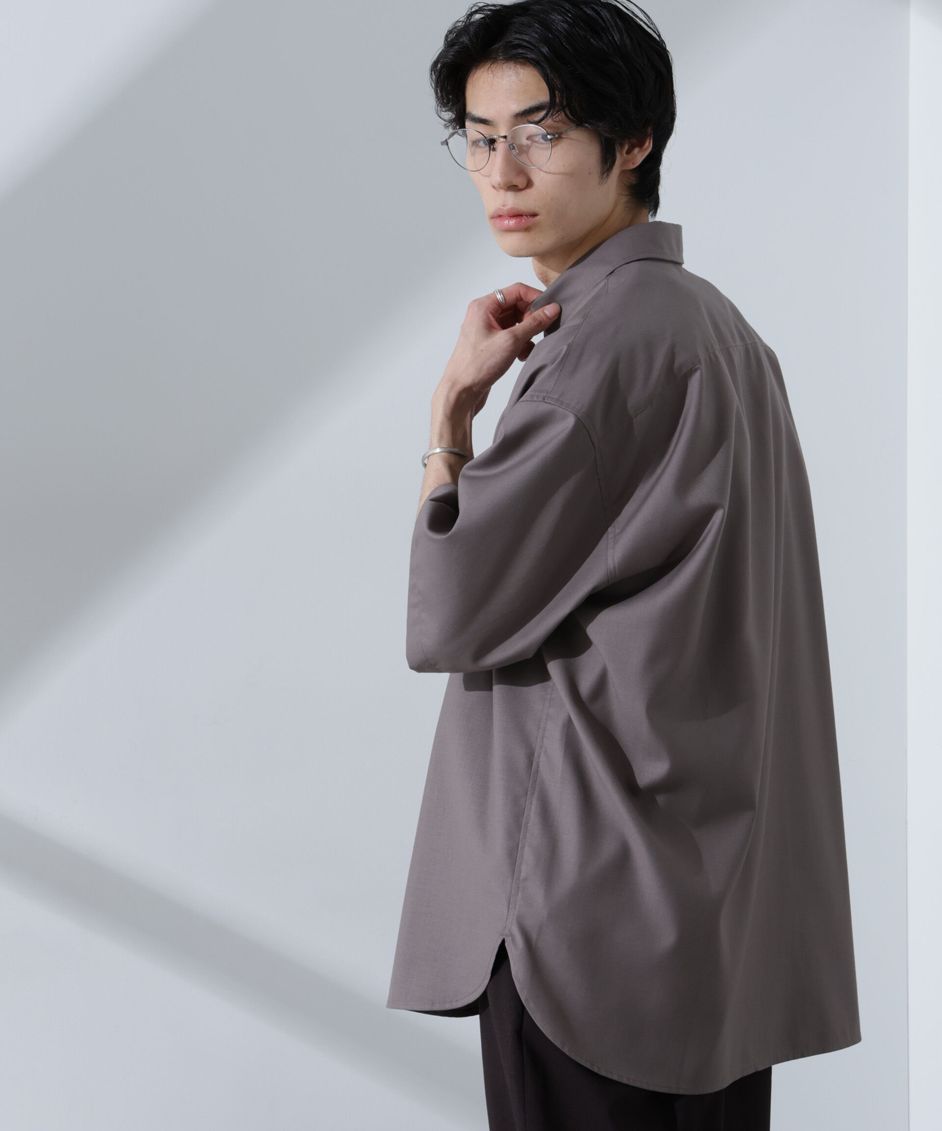 nano･universe「ビッグドレープシャツ 半袖」|シャツ・ブラウス|