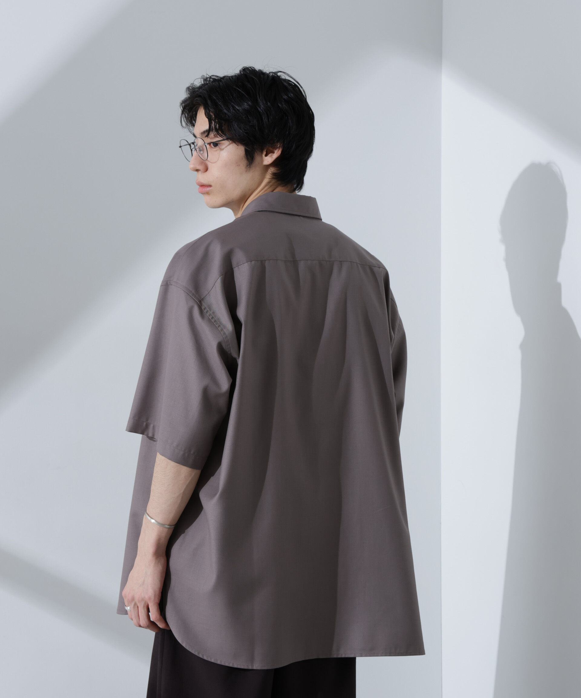 nano･universe「ビッグドレープシャツ 半袖」|シャツ・ブラウス|