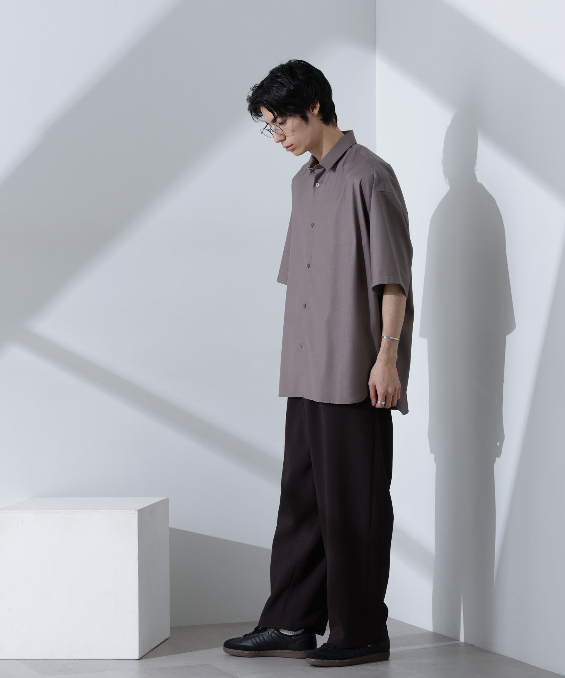 nano･universe「ビッグドレープシャツ 半袖」|シャツ・ブラウス|