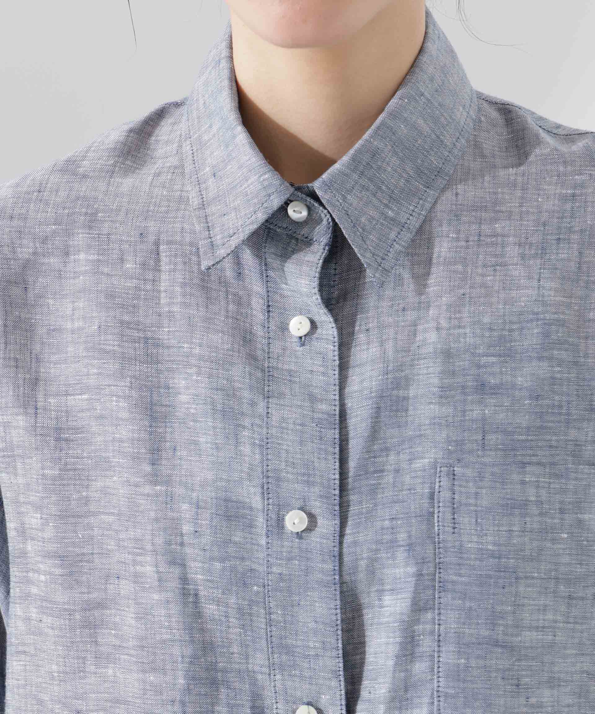 nano･universe「ヨーロピアンフラックス シアーシャツ（セットアップ可）」|シャツ・ブラウス|