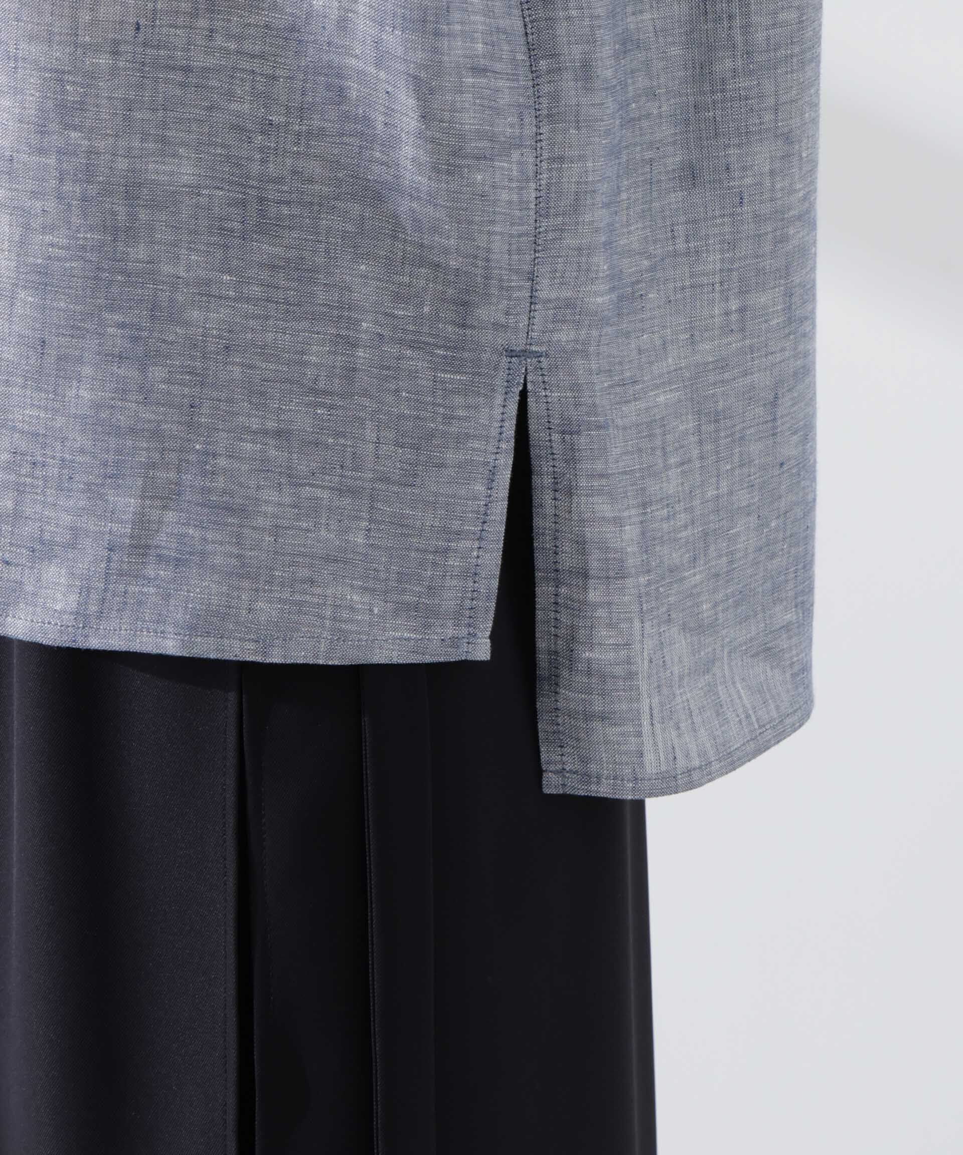 nano･universe「ヨーロピアンフラックス シアーシャツ（セットアップ可）」|シャツ・ブラウス|