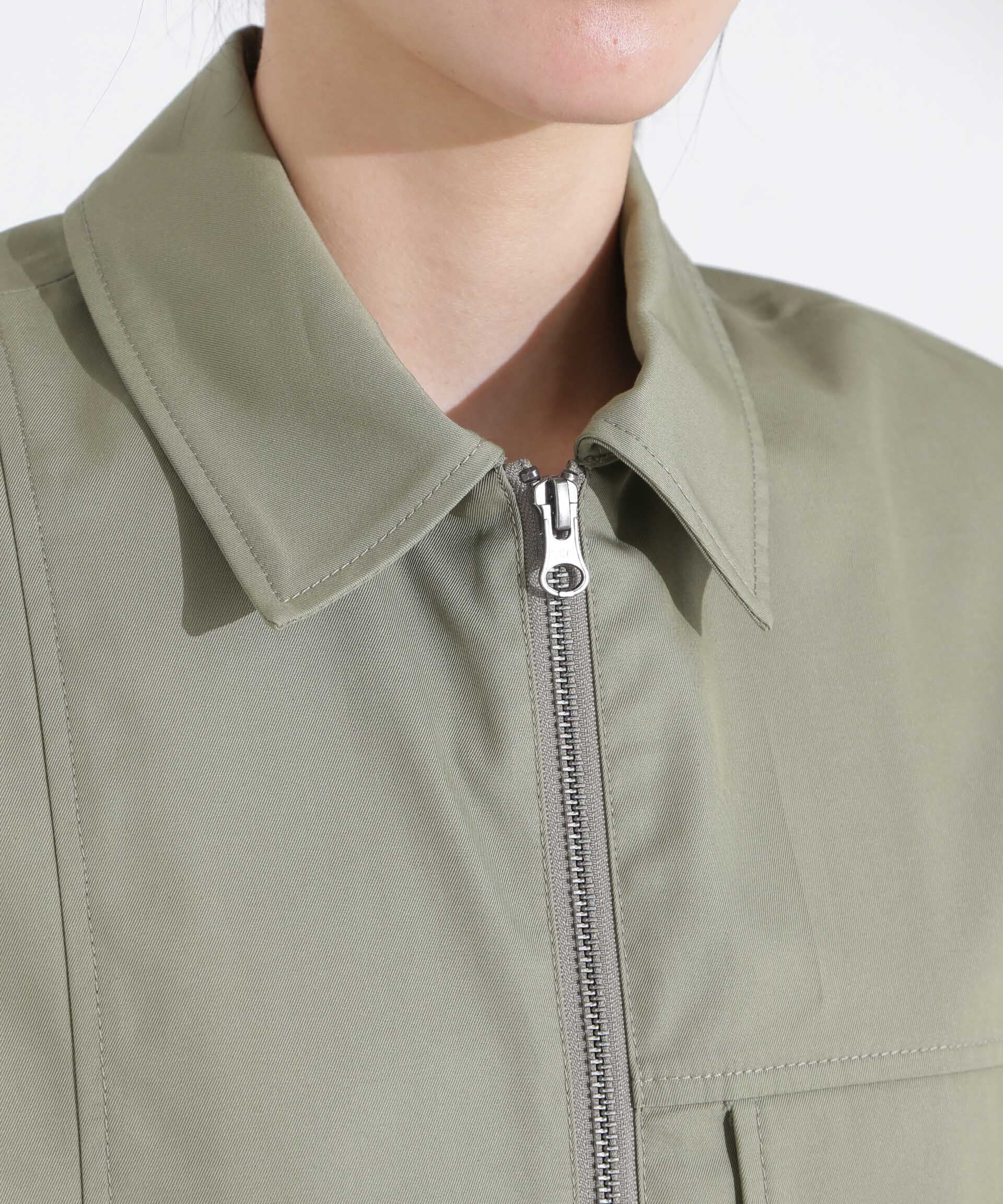 nano･universe「コンパクトギャバドロストジップベスト」|テーラードジャケット|