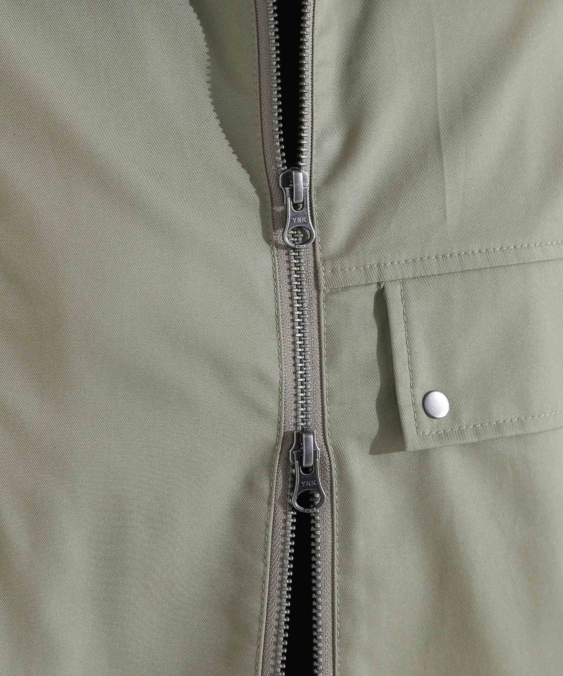 nano･universe「コンパクトギャバドロストジップベスト」|テーラードジャケット|