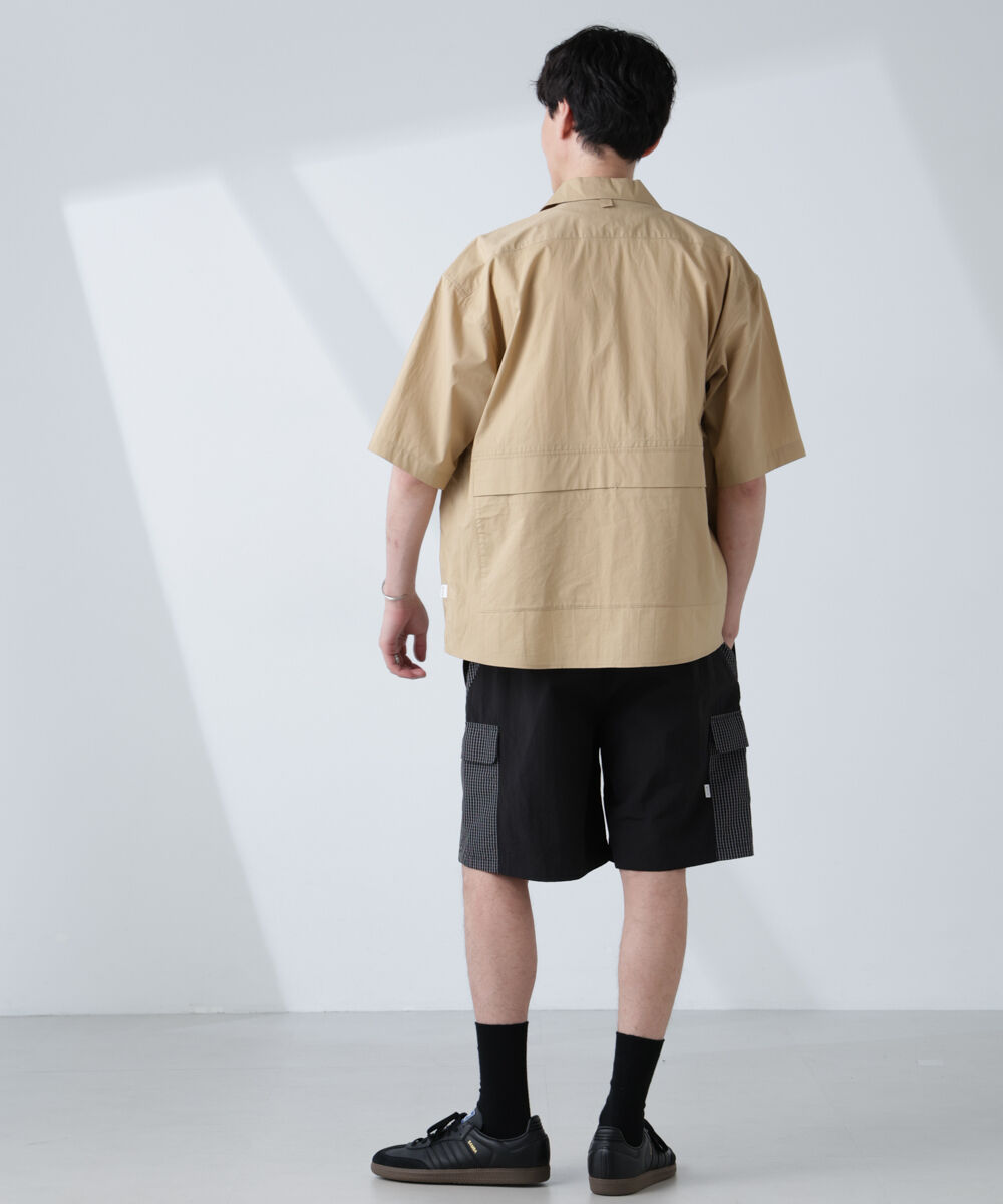nano･universe「「NJ/CLUB」 ユーティリティマルチポケットシャツ 半袖」|シャツ・ブラウス|