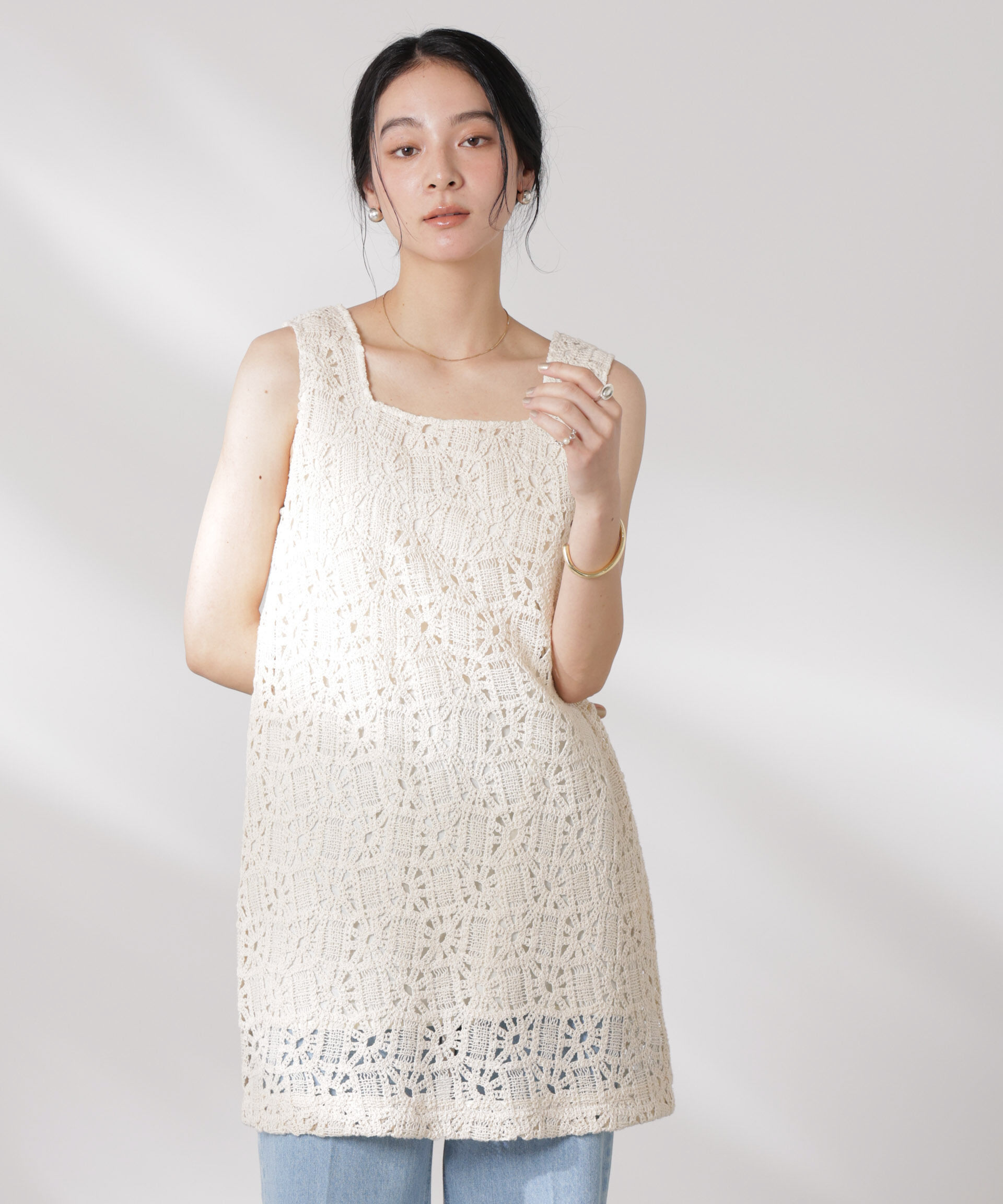 nano･universe「コットンコードレースミニワンピース(セットアップ可)」|ワンピース|アイボリー7