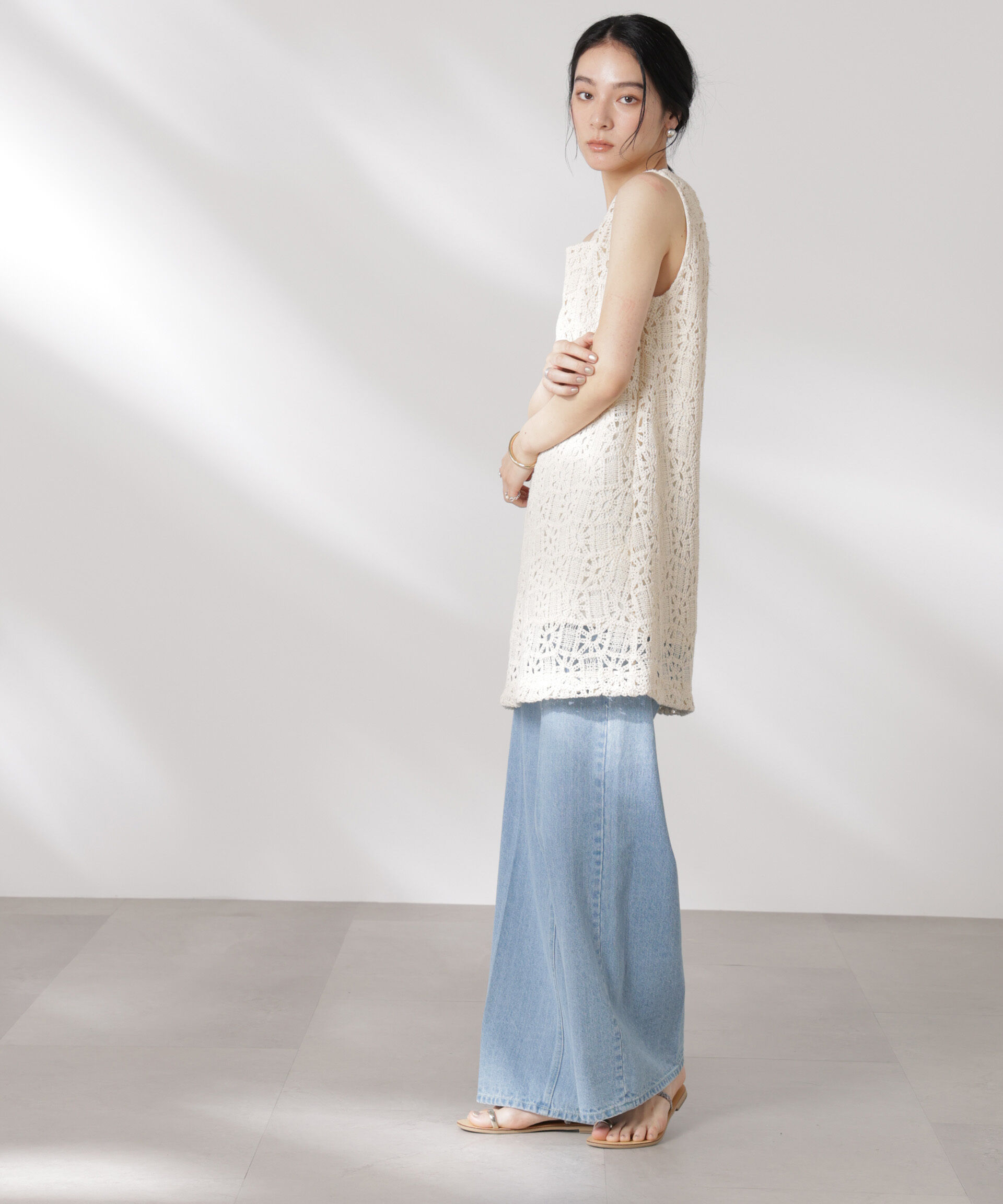 nano･universe「コットンコードレースミニワンピース(セットアップ可)」|ワンピース|