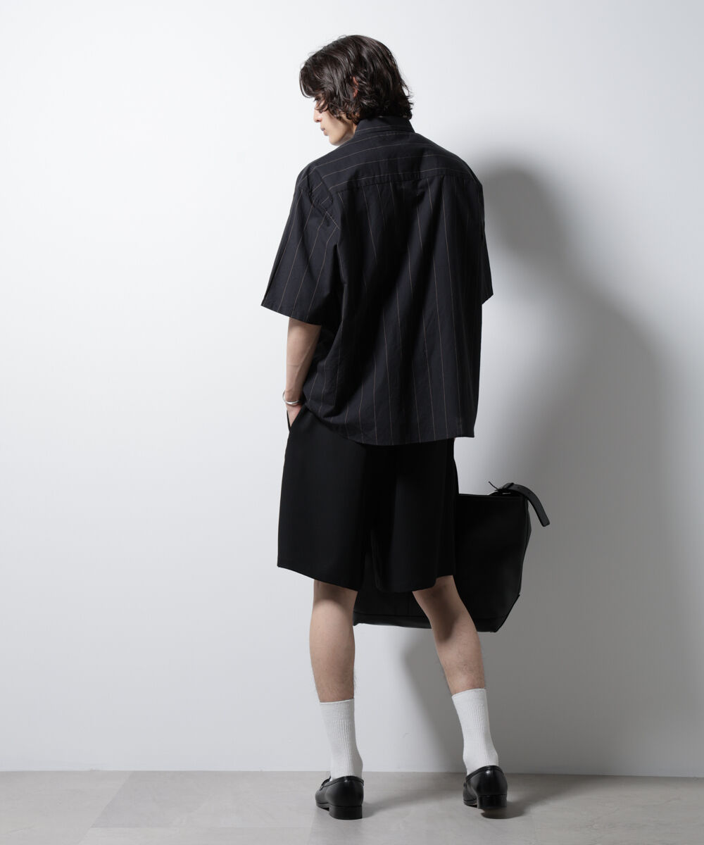 nano･universe「レギュラーカラーコットンリネンストライプシャツ」|シャツ・ブラウス|