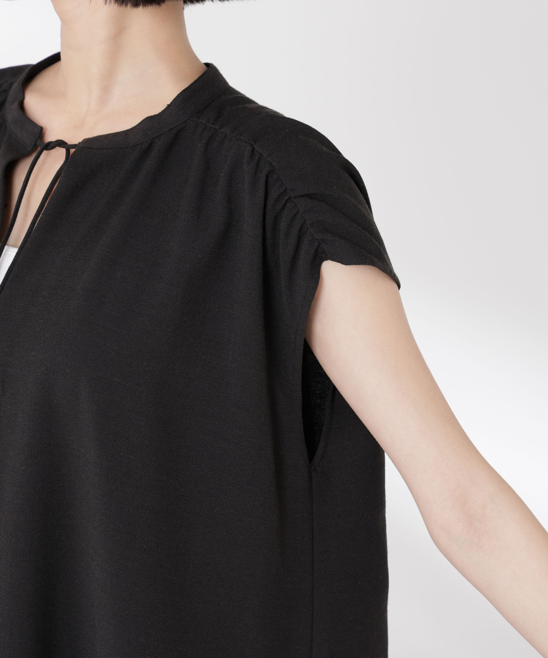 nano･universe「ギャザーショルダーフレアワンピース」|ワンピース|