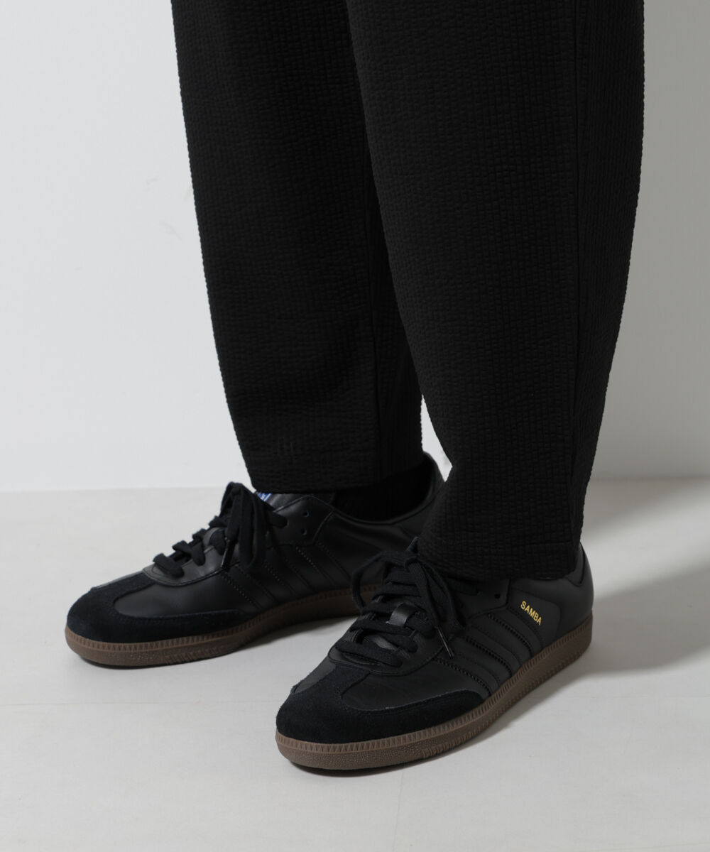 nano･universe「ジャージーサッカーワイドテーパードパンツ」|チノ|