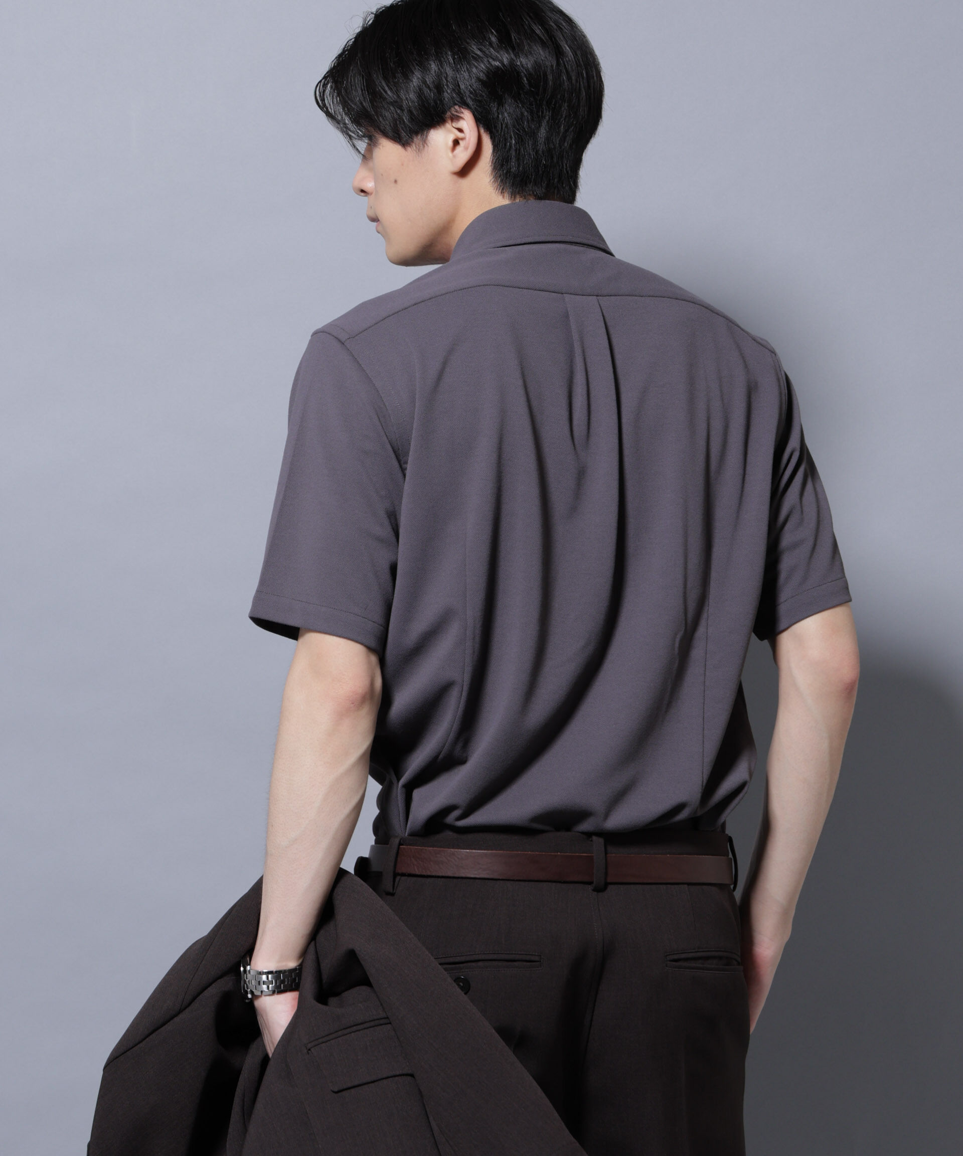 nano･universe「「N SHIRTS」 AERO FREEZE 鹿の子シャツ」|シャツ・ブラウス|