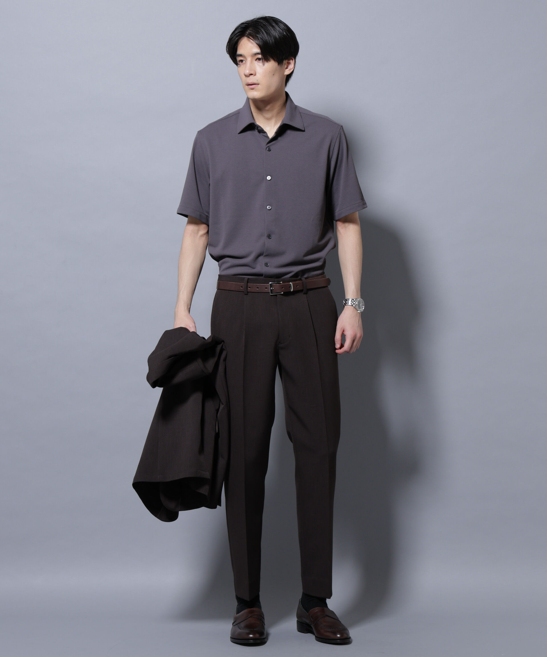 nano･universe「「N SHIRTS」 AERO FREEZE 鹿の子シャツ」|シャツ・ブラウス|