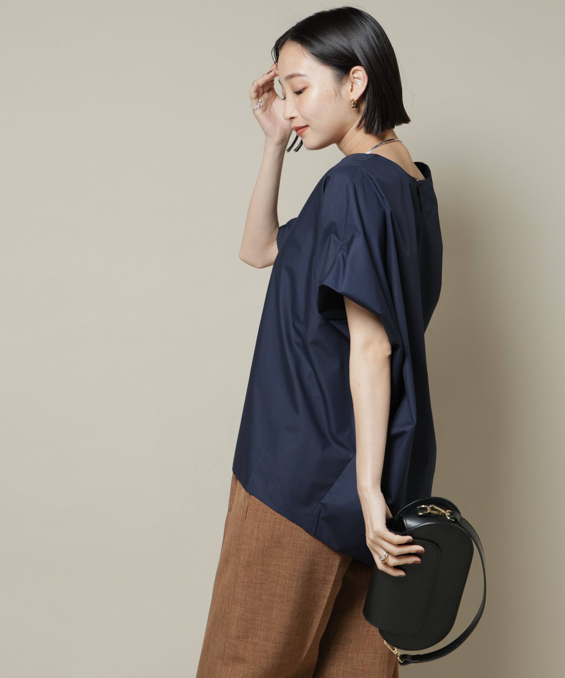 nano･universe「ドルマンワイドスキッパーブラウス」|シャツ・ブラウス|