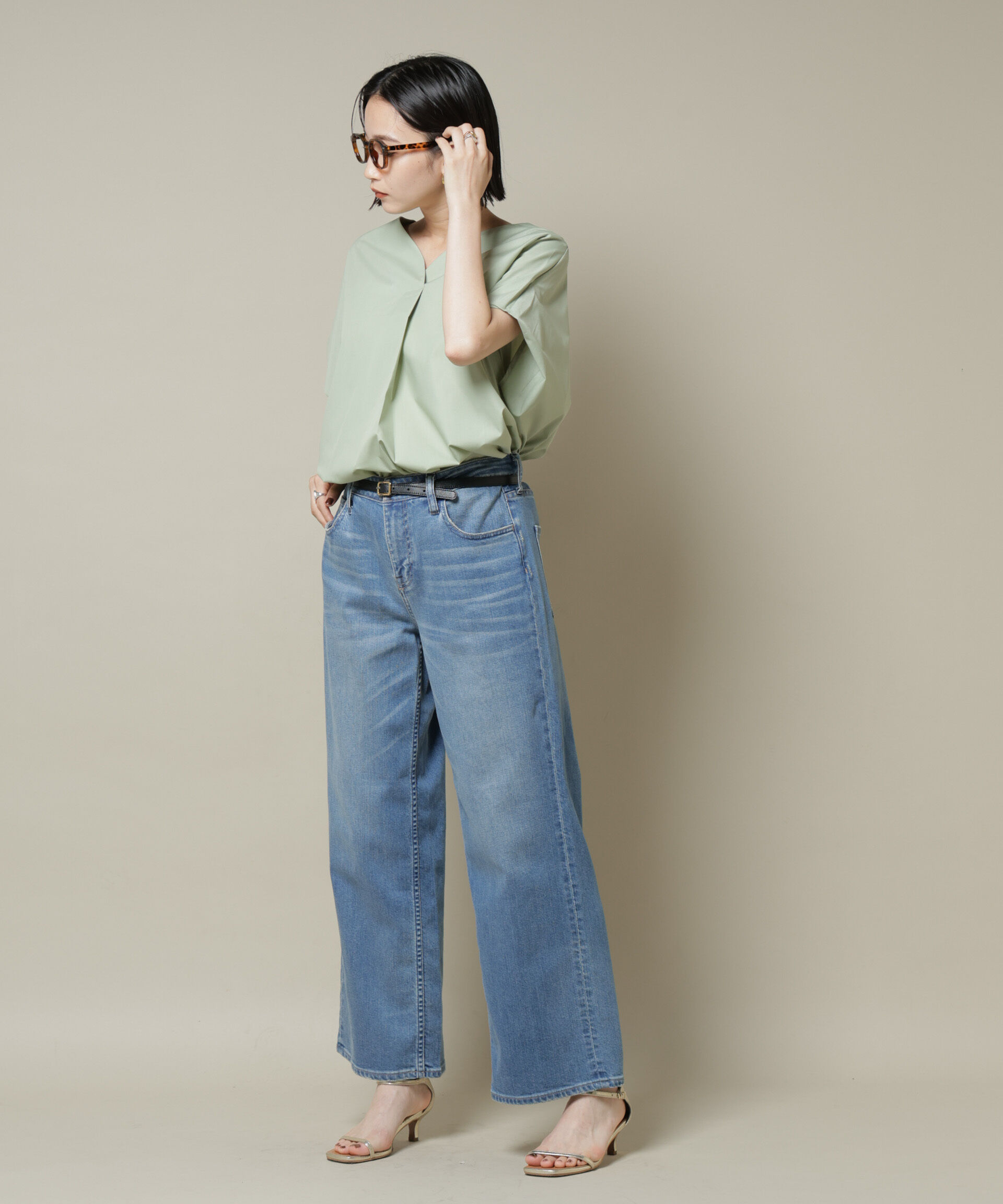 nano･universe「ドルマンワイドスキッパーブラウス」|シャツ・ブラウス|