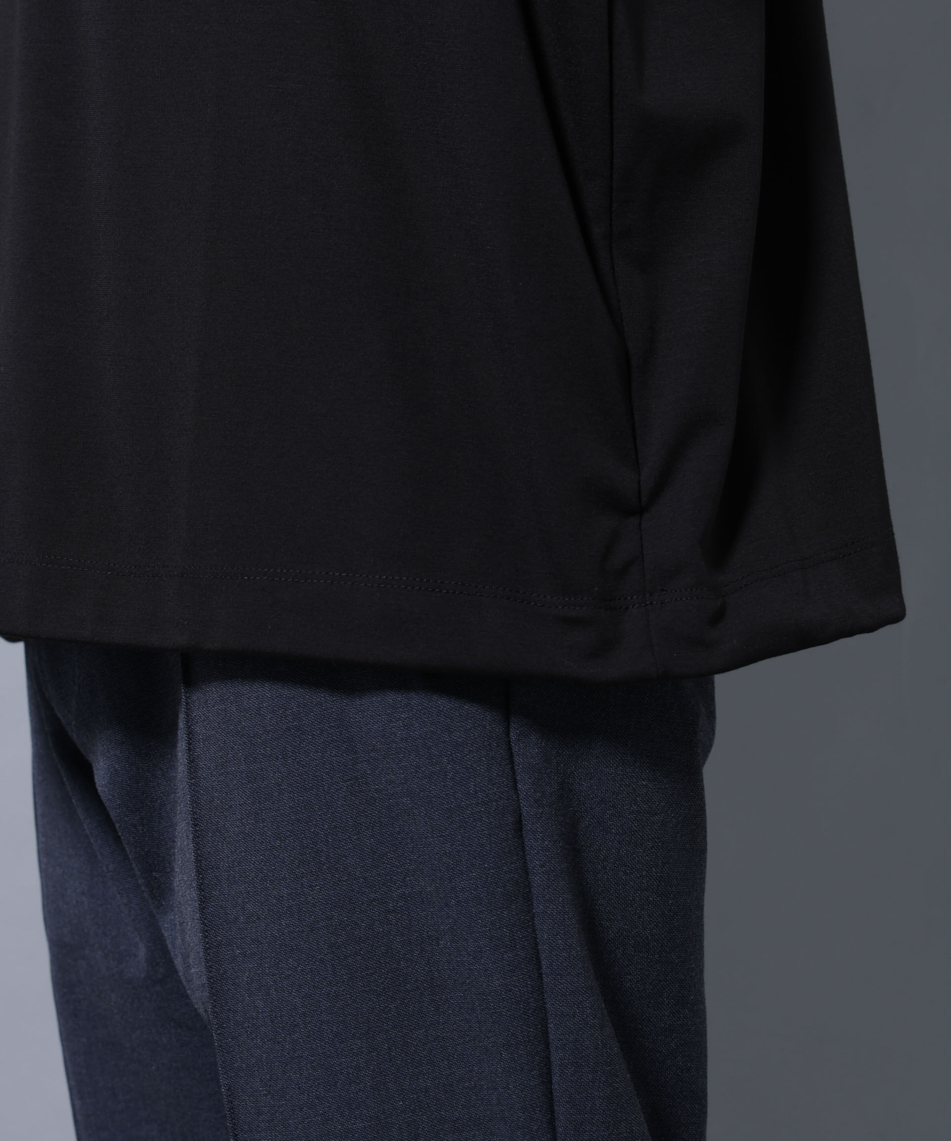 nano･universe「配色ステッチ フェイクスエードポケットTシャツ」|Tシャツ・カットソー|