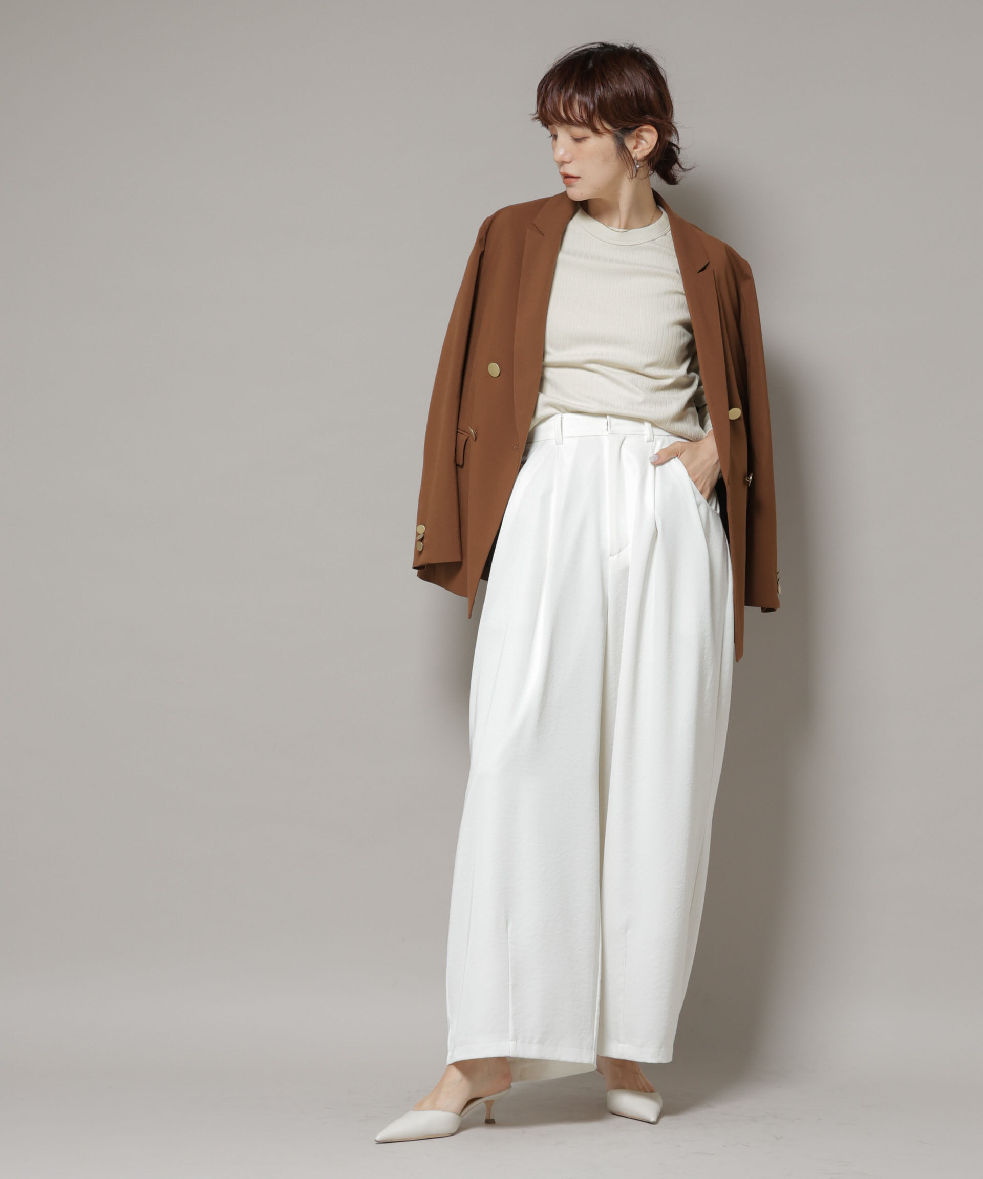 nano･universe「Anti Soaked(Ｒ) 汗染み防止リブロンＴ」|Tシャツ・カットソー|