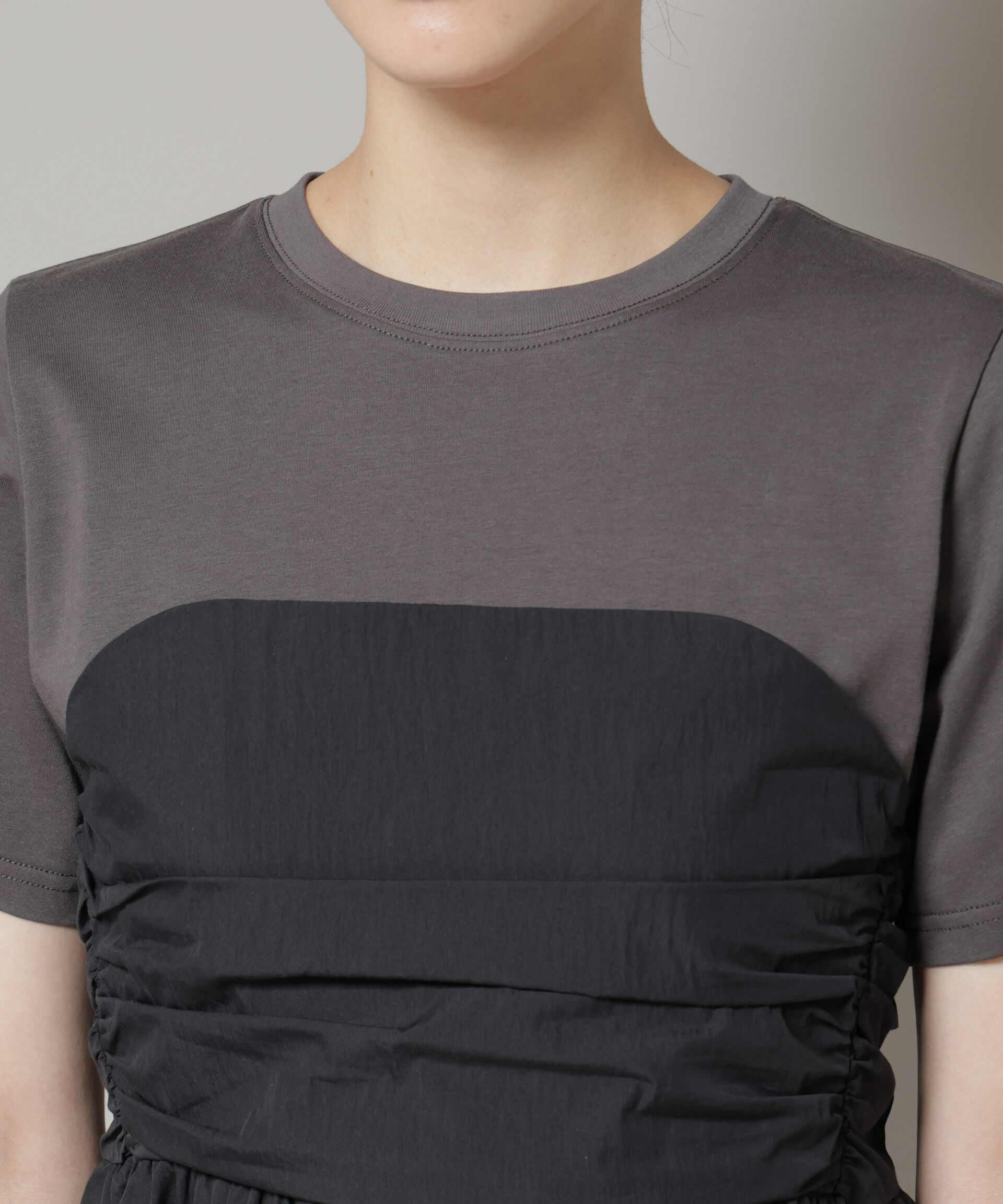 nano･universe「バルーンビスチェドッキングトップス」|Tシャツ・カットソー|