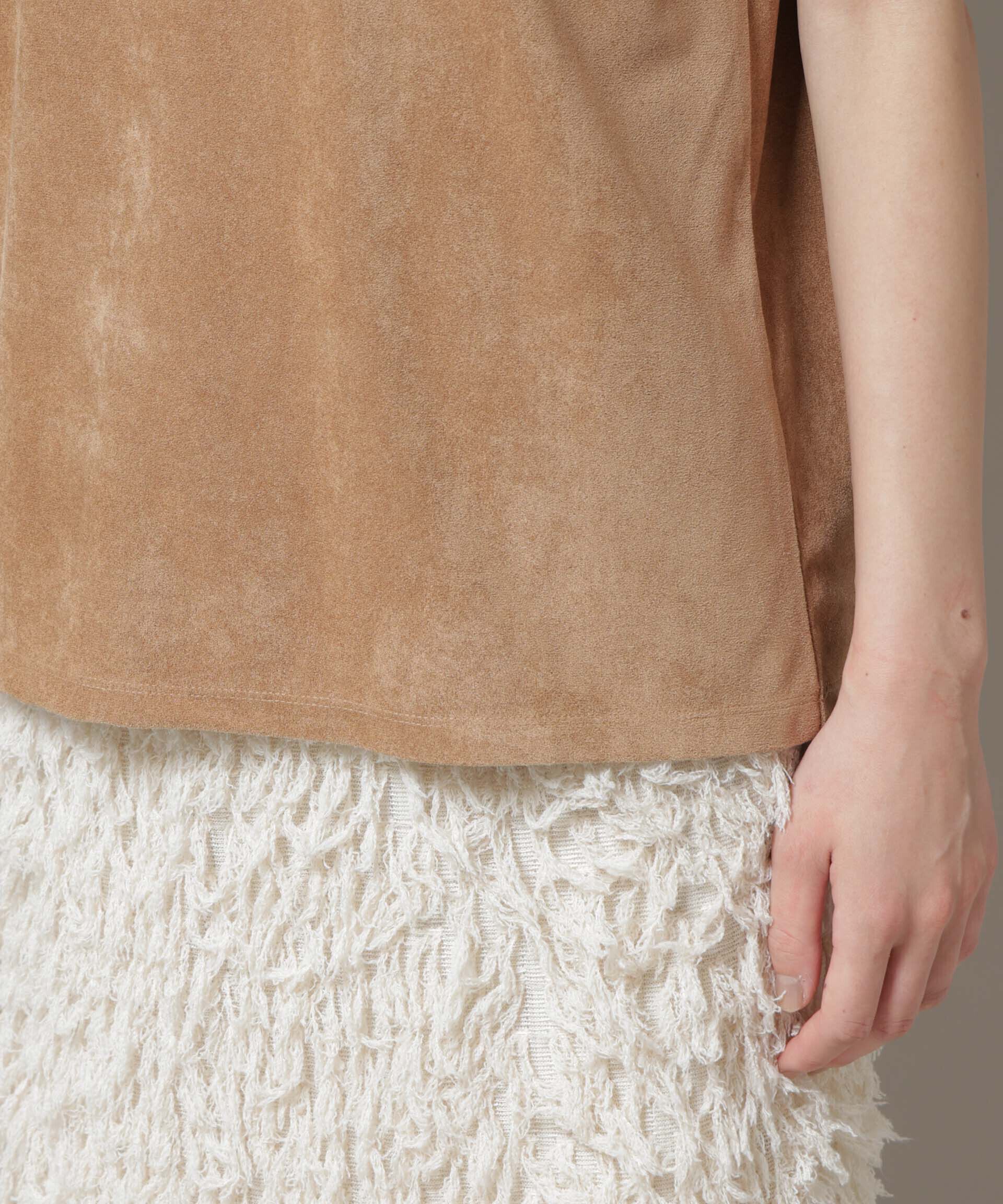 nano･universe「フェイクスエードTシャツ」|Tシャツ・カットソー|