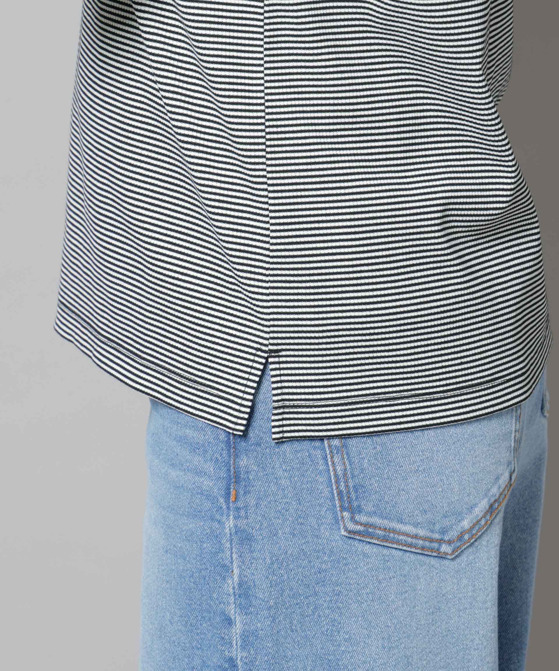 nano･universe「ミジンボーダーロングスリーブTシャツ」|Tシャツ・カットソー|