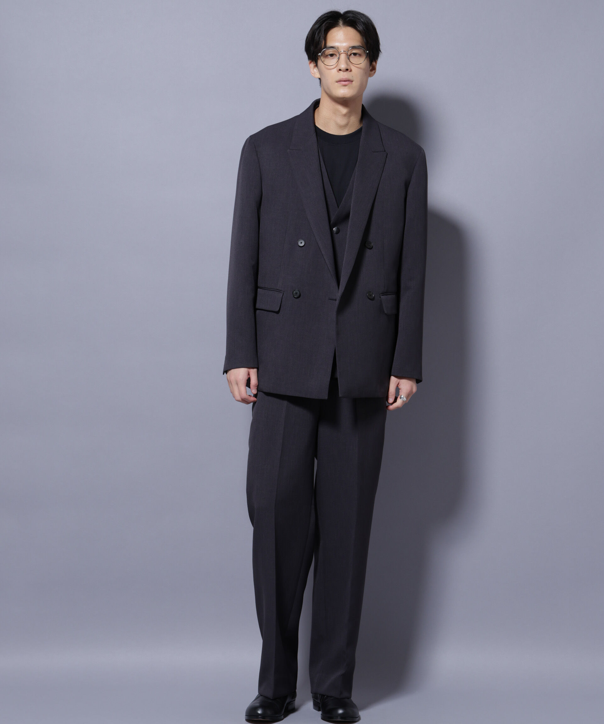 nano･universe「Reflax(R) ダブルクロスウェザーダブルブレストジャケット(セットアップ可)」|テーラードジャケット|