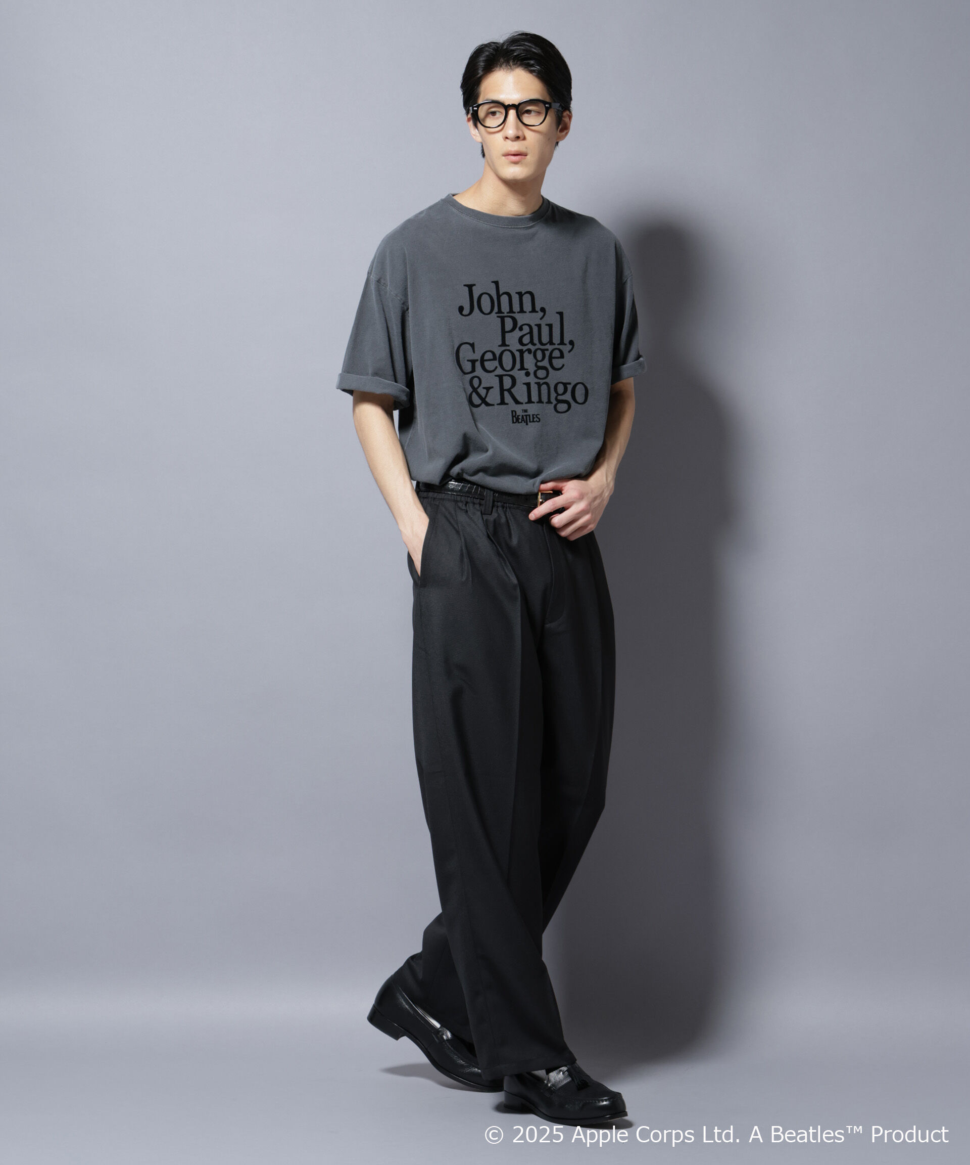 nano･universe「別注GOOD ROCK SPEED BEATLES フロッキープリントTシャツ」|Tシャツ・カットソー|