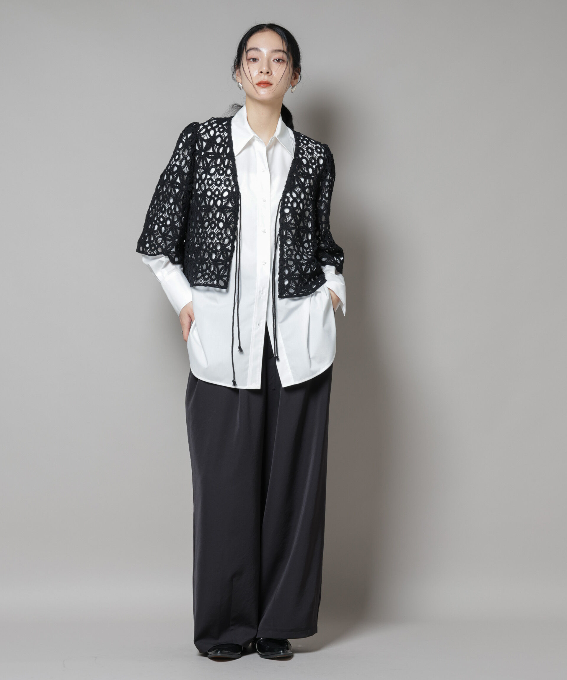 nano･universe「バッククロスオーバーシャツ」|シャツ・ブラウス|