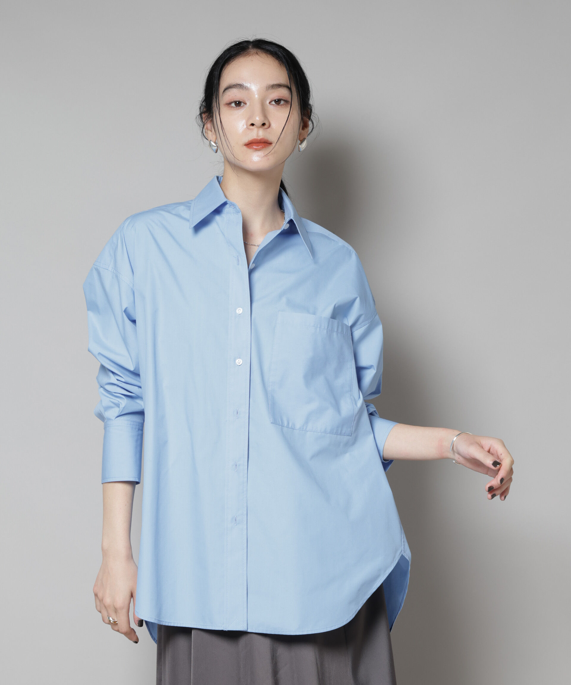 nano･universe「バッククロスオーバーシャツ」|シャツ・ブラウス|