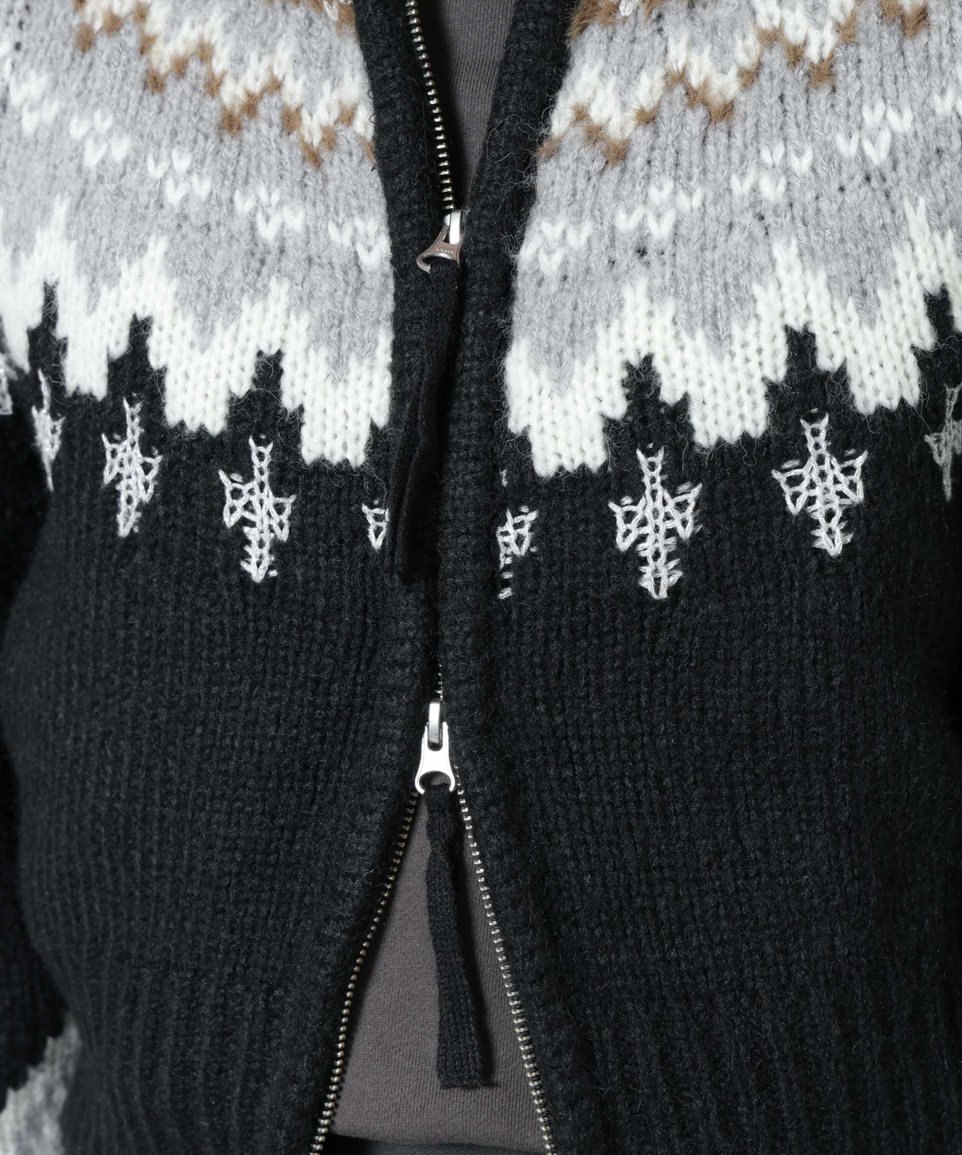 nano･universe「求心ショートzipカーディガン」|ニット・セーター|