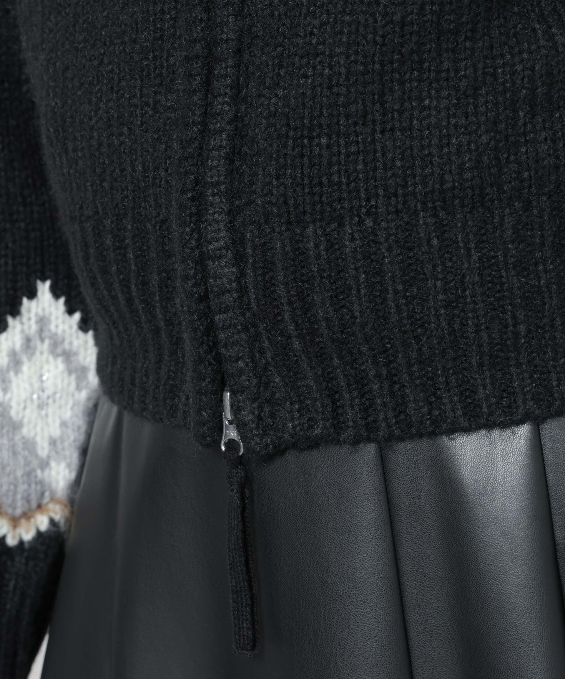 nano･universe「求心ショートzipカーディガン」|ニット・セーター|