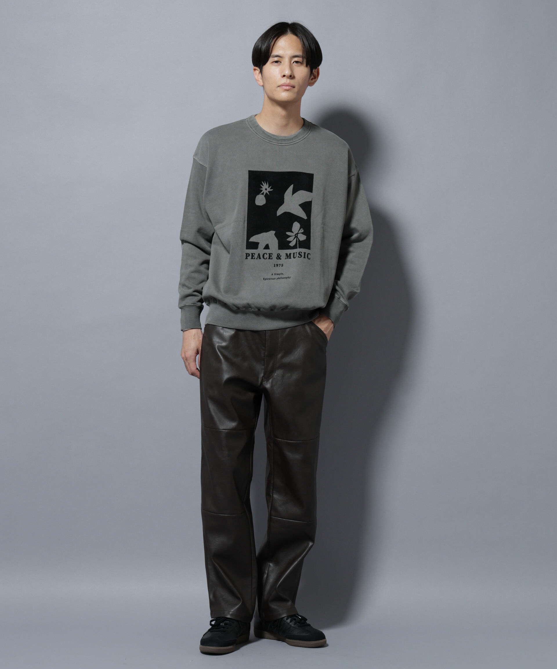 nano･universe「ヴィンテージライク エディトリアル デザインスウェット」|Tシャツ・カットソー|