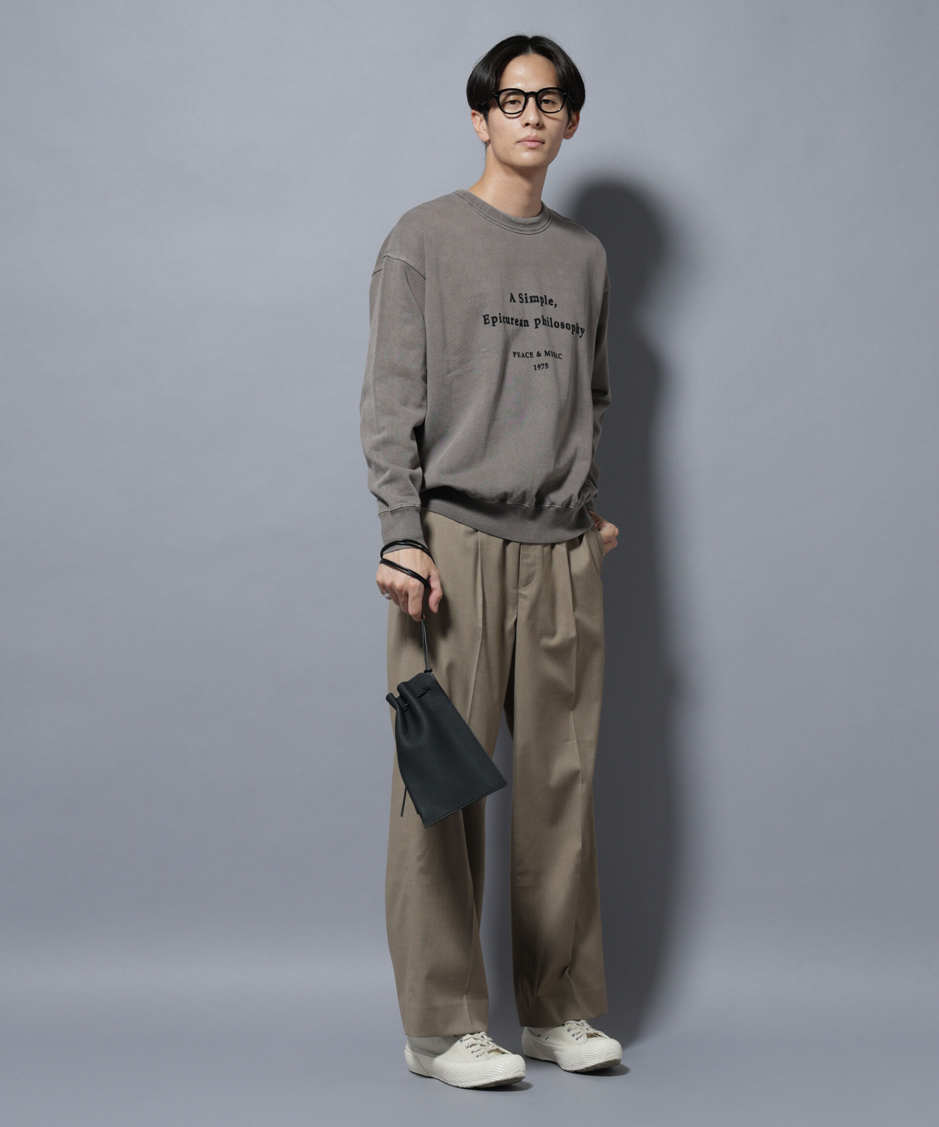 nano･universe「ヴィンテージライク エディトリアル デザインスウェット」|Tシャツ・カットソー|