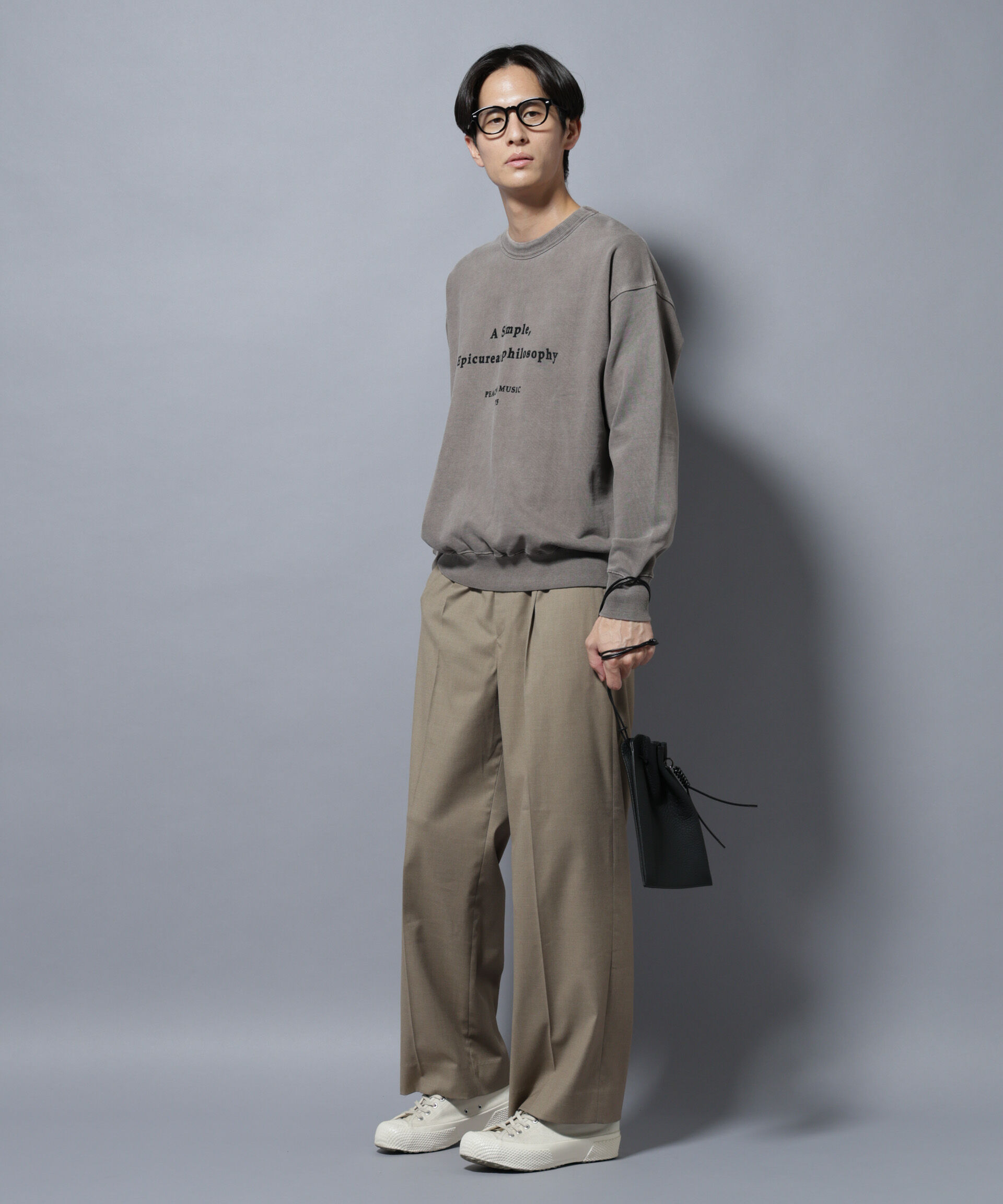 nano･universe「ヴィンテージライク エディトリアル デザインスウェット」|Tシャツ・カットソー|