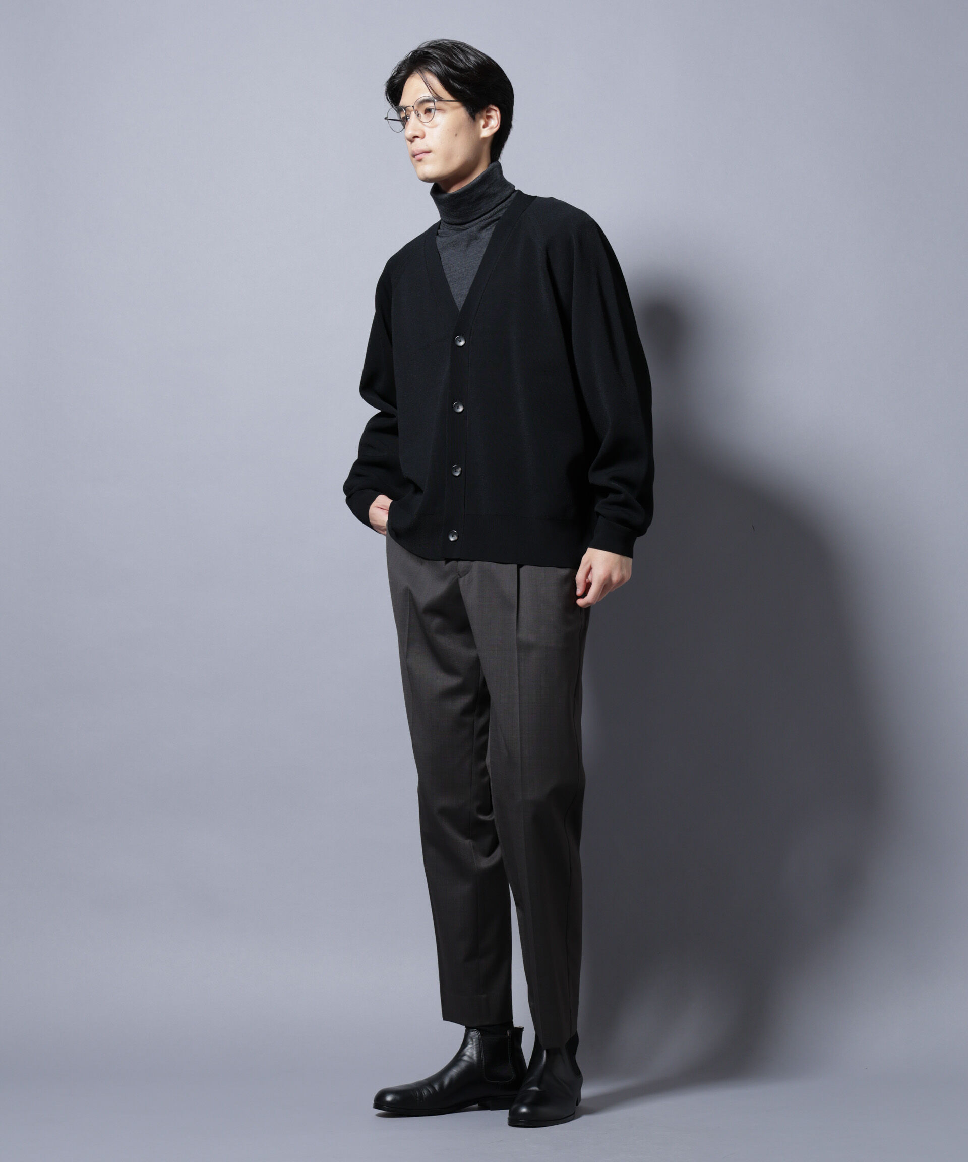 nano･universe「ELITE 7 FUNCTION W-FACE カーディガン」|ニット・セーター|