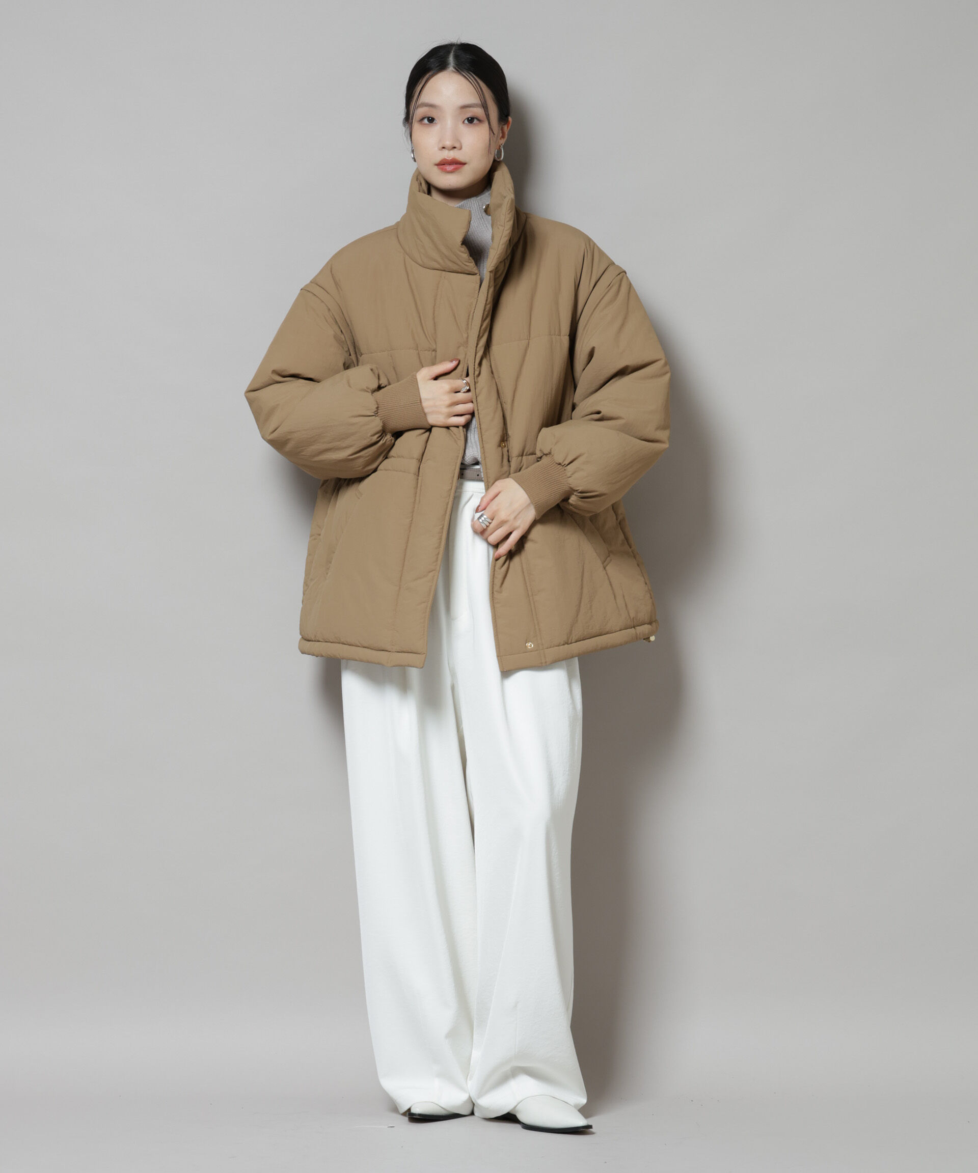 nano･universe「撥水加工・機能中綿 ２wayベスト＆スタンドジップブルゾン」|その他|