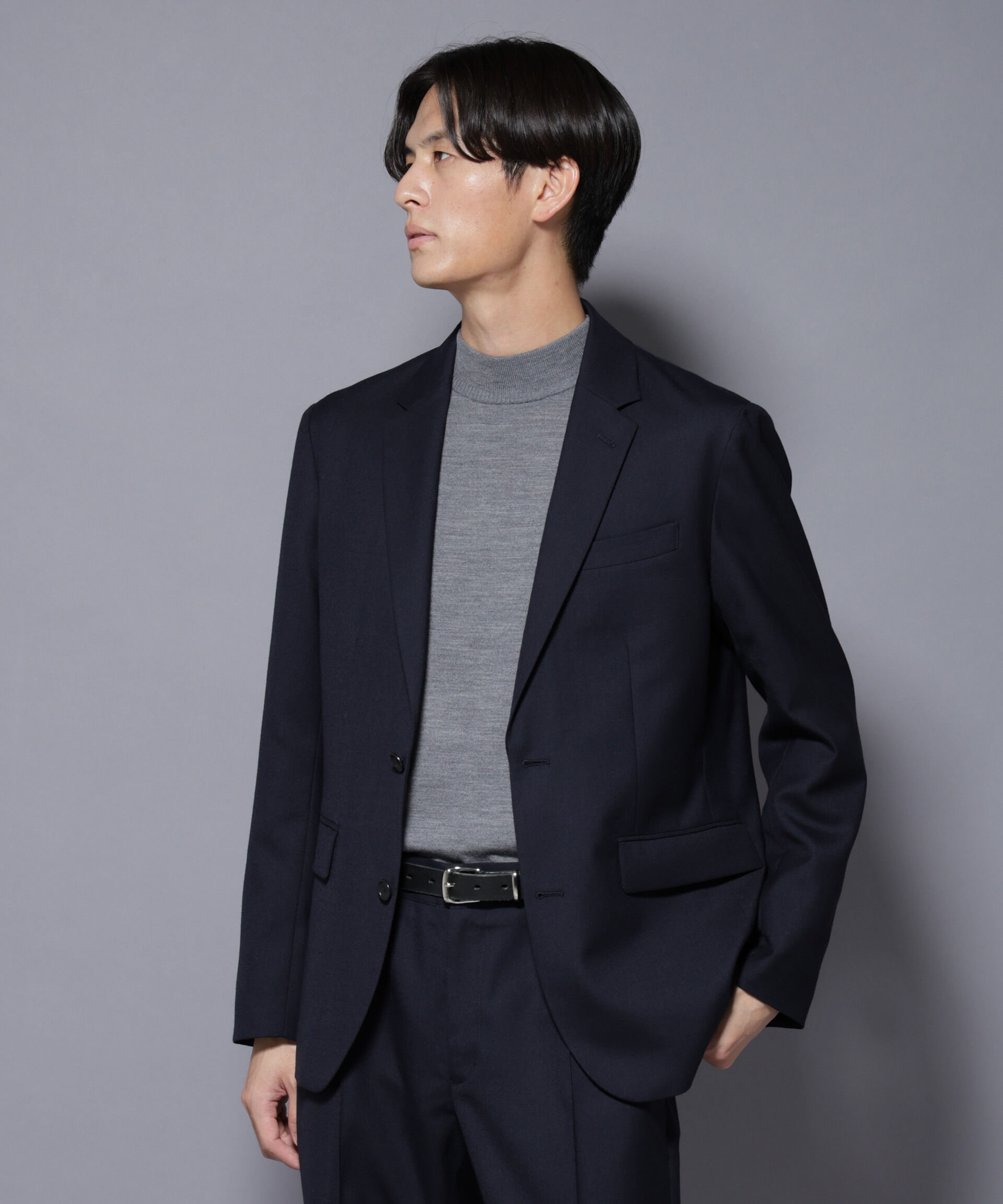 nano･universe「｢N JACKET PREMIUM｣RENU(R) ｳｰﾙ混洗えるｻｷｿﾆｰｼﾞｬｹｯﾄ(ｾｯﾄｱｯ」|スーツ|D.ネイビー1