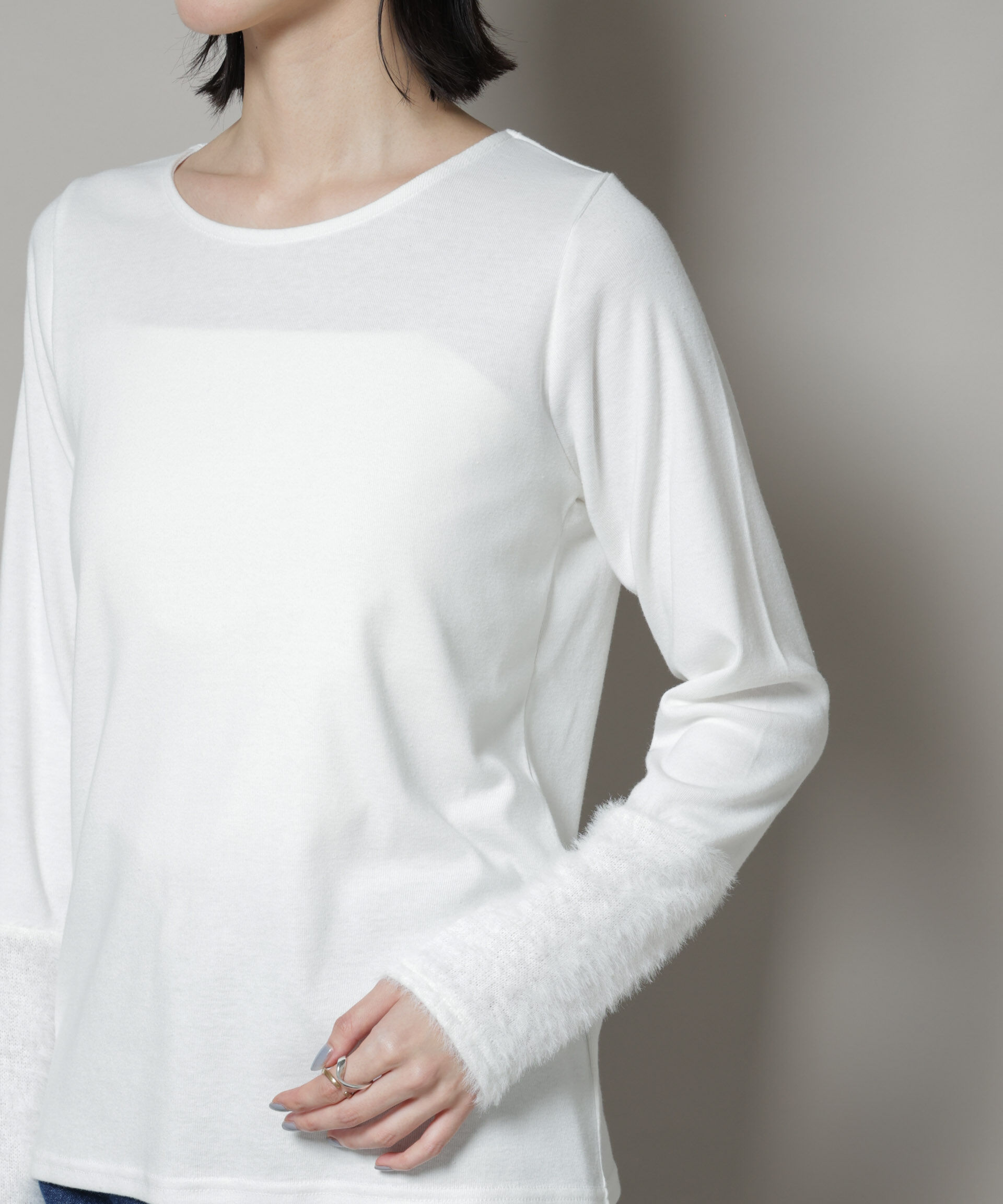 nano･universe「ジレワンピース&times;ファースリーブトップス アンサンブルセット」|ワンピース|