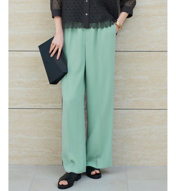 自由区「【SHIHOさんコラボ・洗える】バックサテンジョーゼットワイド パンツ」|その他|ﾌﾛｽﾃｨｸ